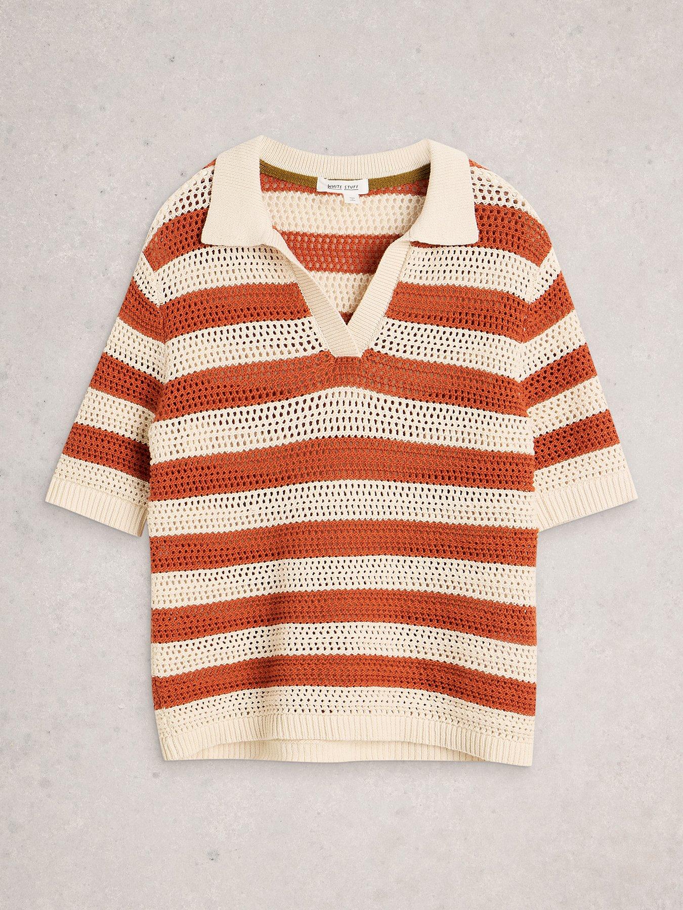 Image 5 of 6 of White Stuff Cooper Knitted Stripe Polo
