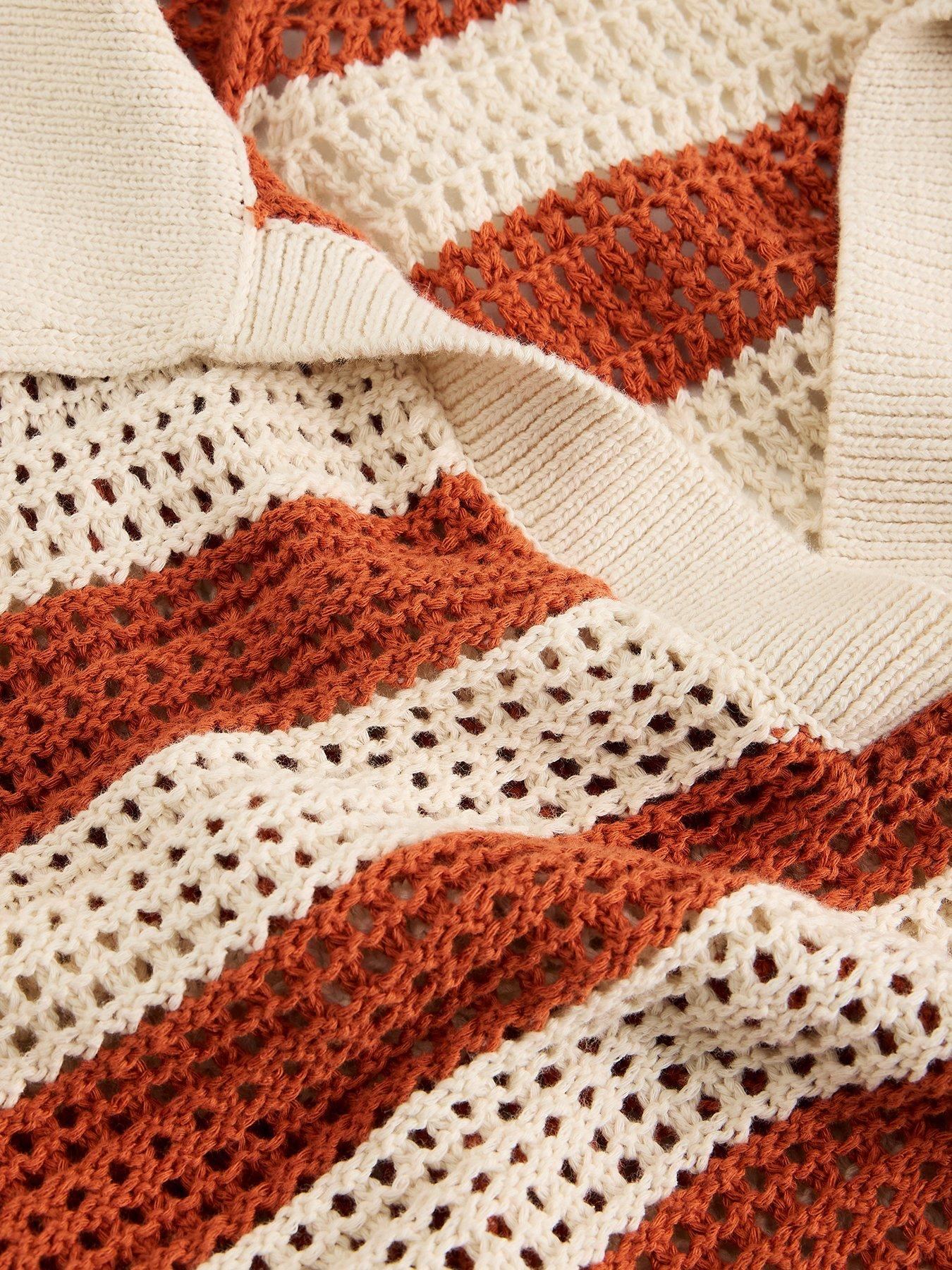 Image 6 of 6 of White Stuff Cooper Knitted Stripe Polo