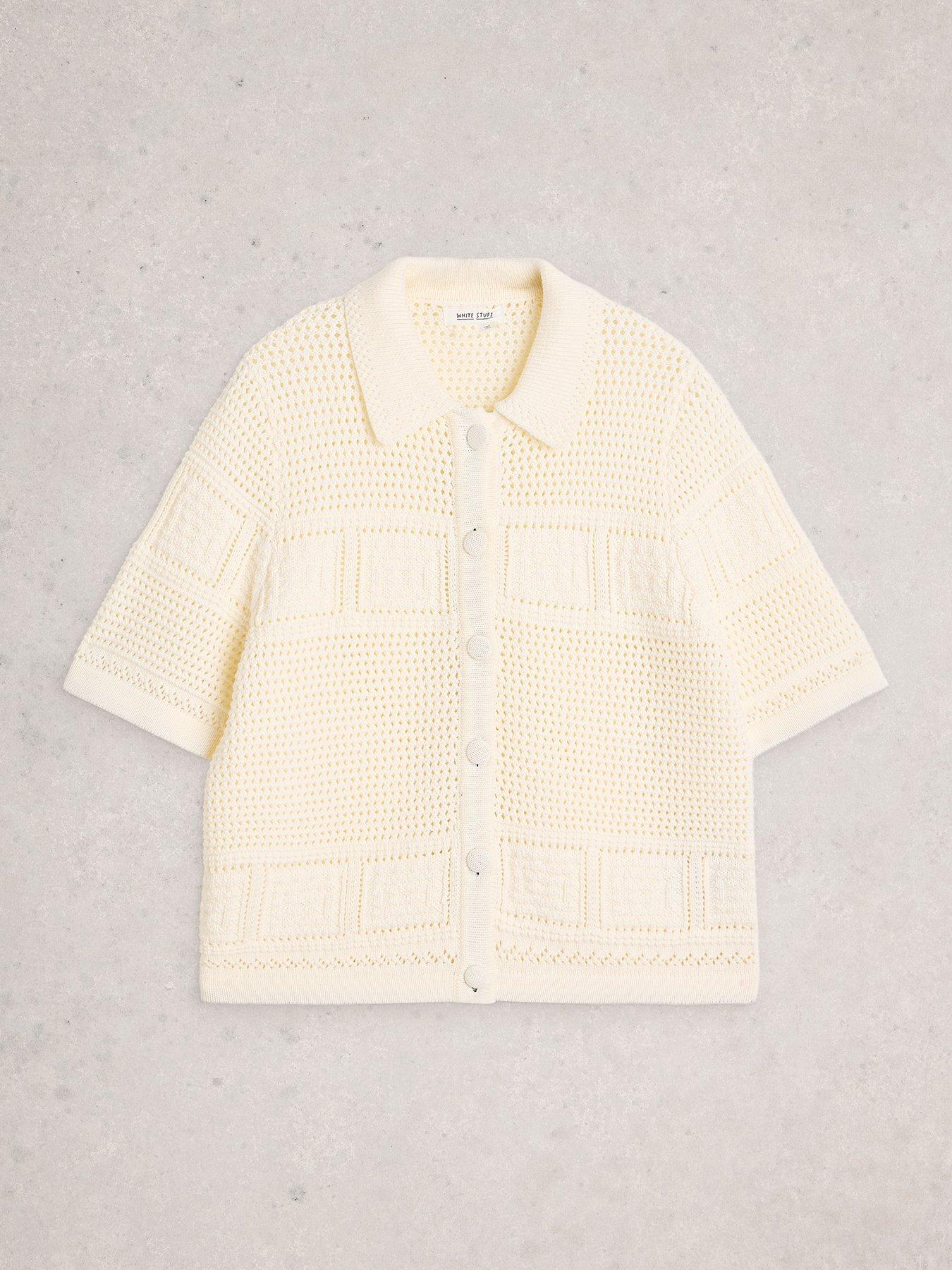 Image 5 of 6 of White Stuff Gemima Collar Cardigan - Ivory