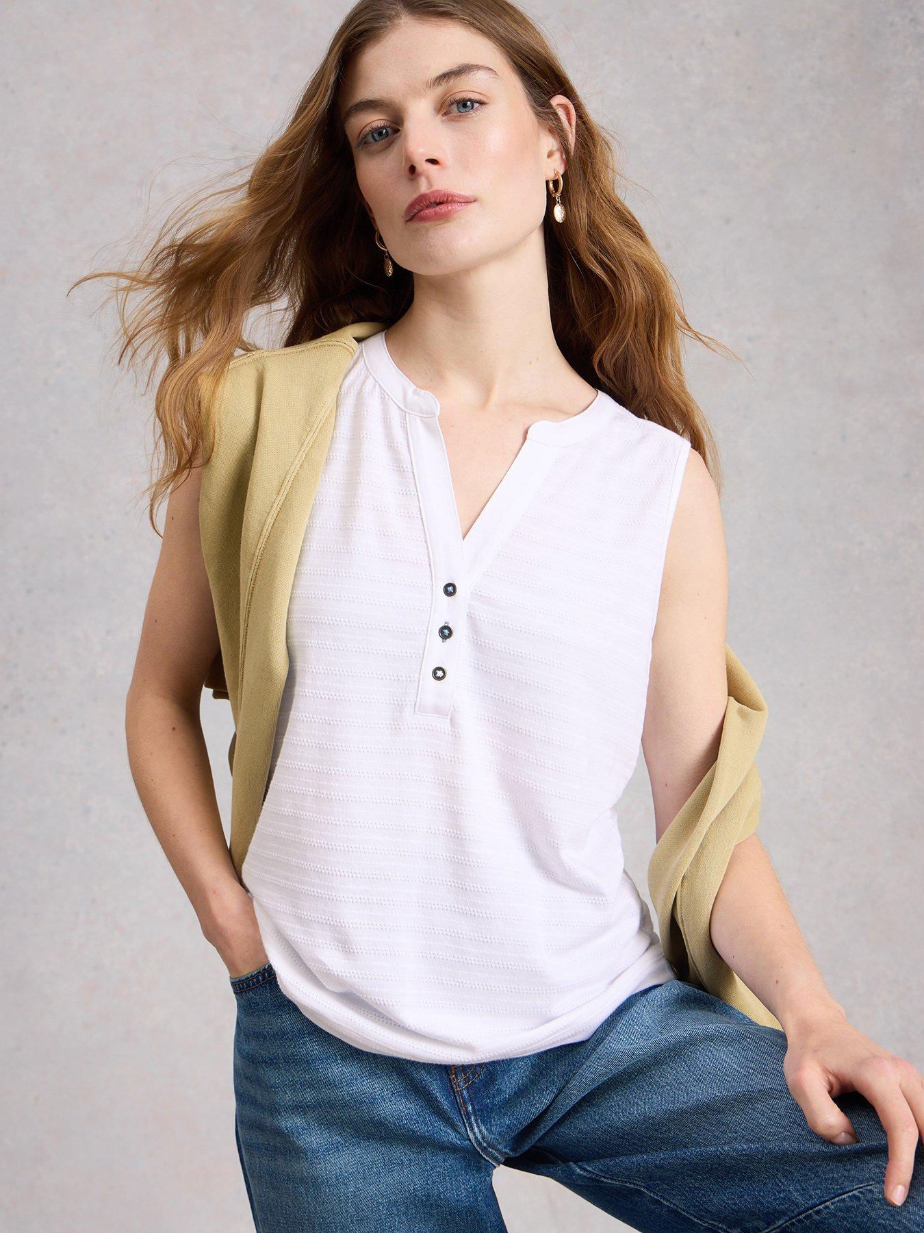 Image 4 of 6 of White Stuff Nora Texture Notch Vest