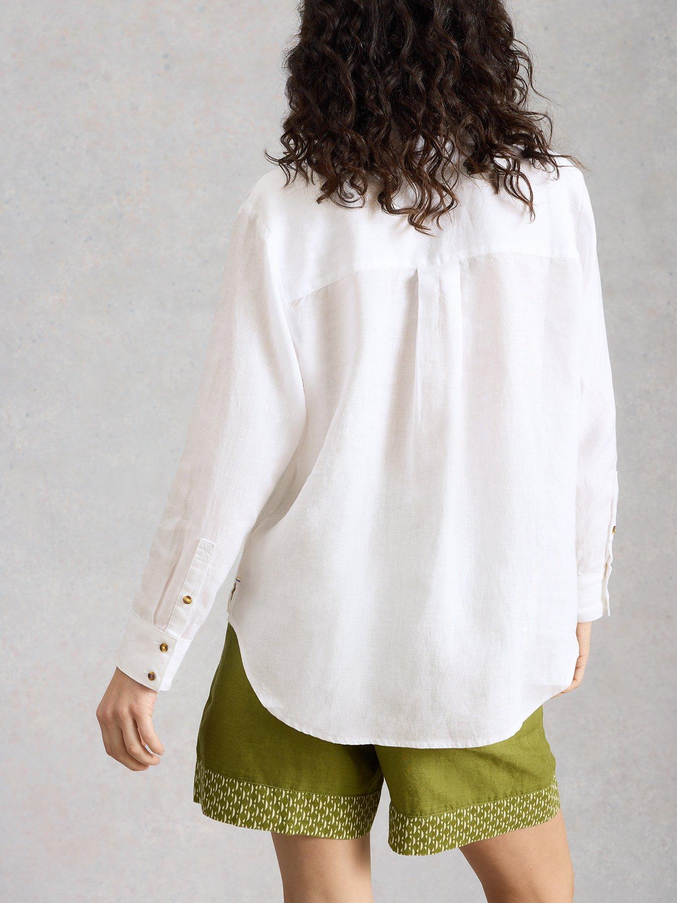 Image 2 of 6 of White Stuff Sadie Linen Boyfriend Shirt