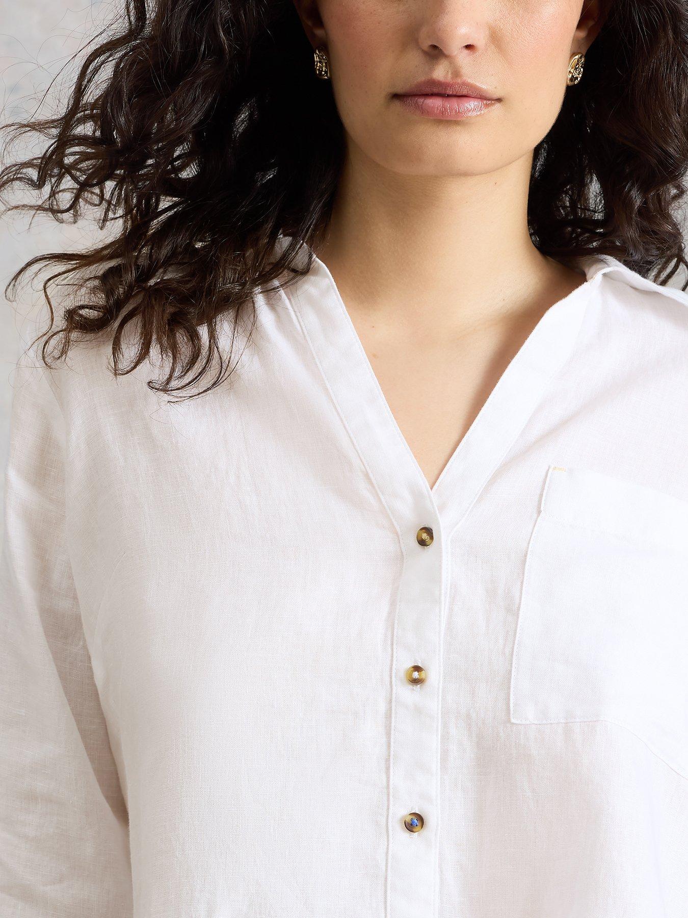 Image 4 of 6 of White Stuff Sadie Linen Boyfriend Shirt