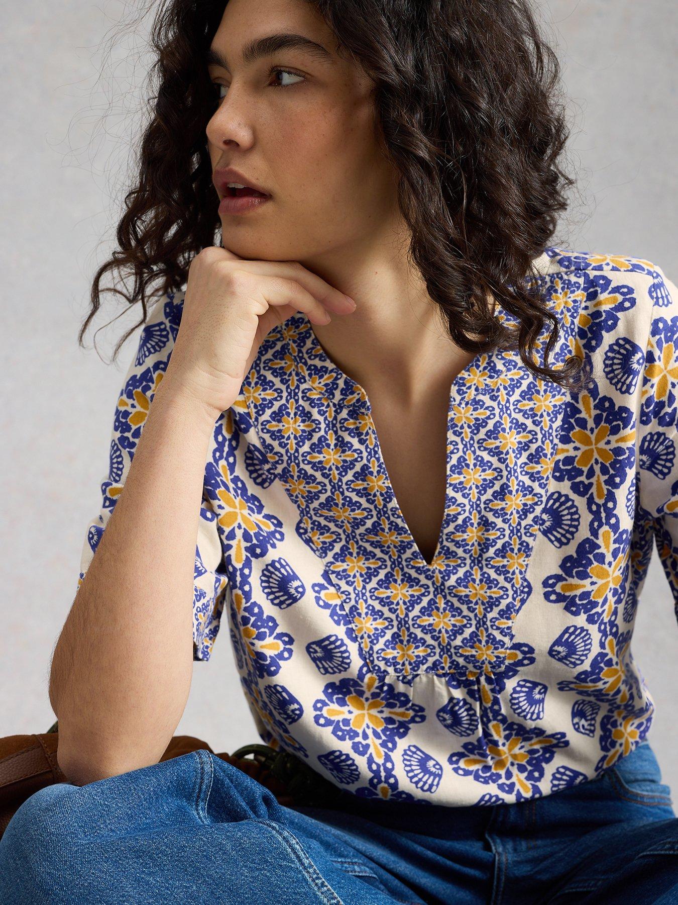 Image 4 of 6 of White Stuff Ash Linen Blend Top