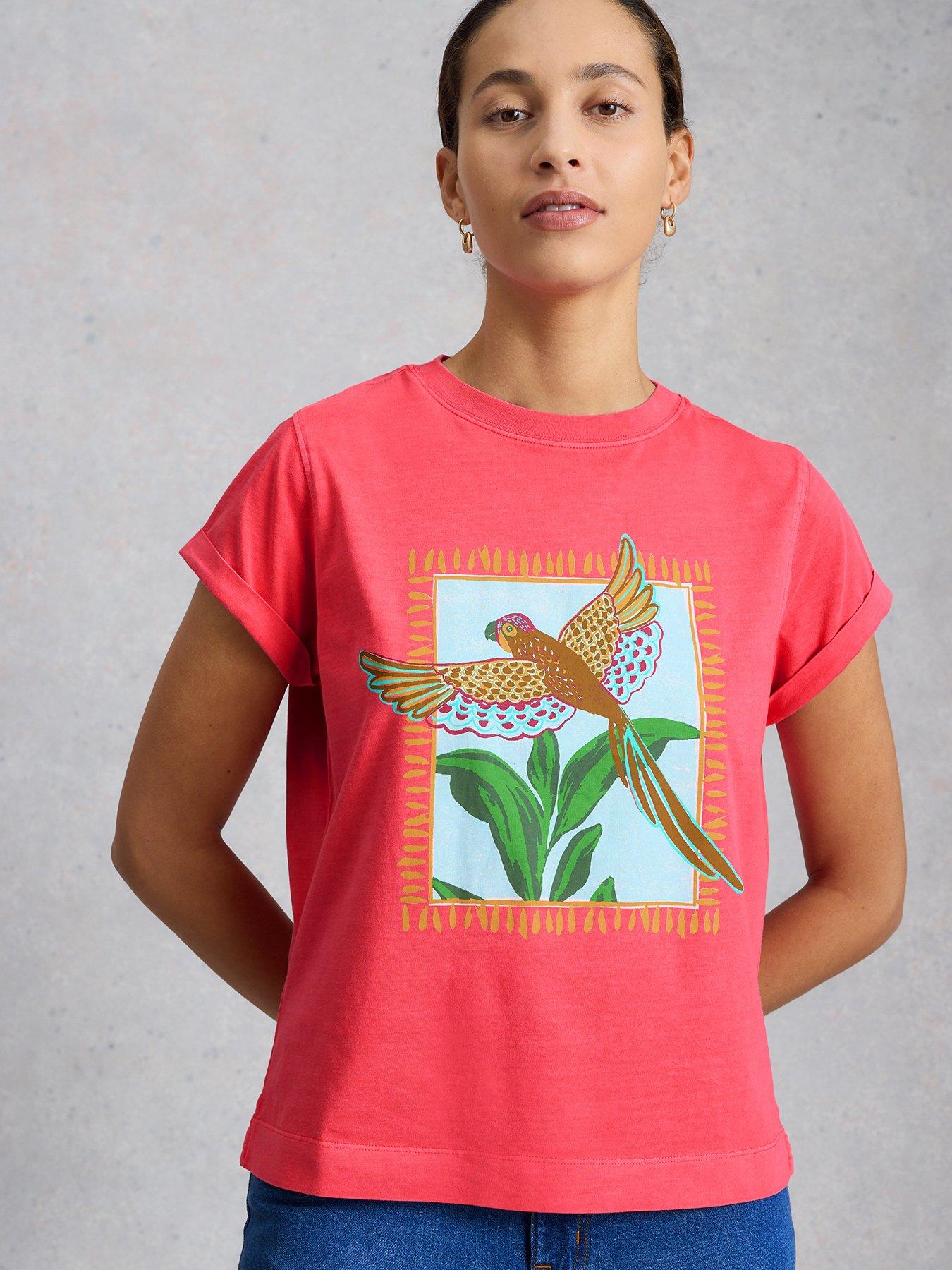 White Stuff Gina Graphic Tee - Pink