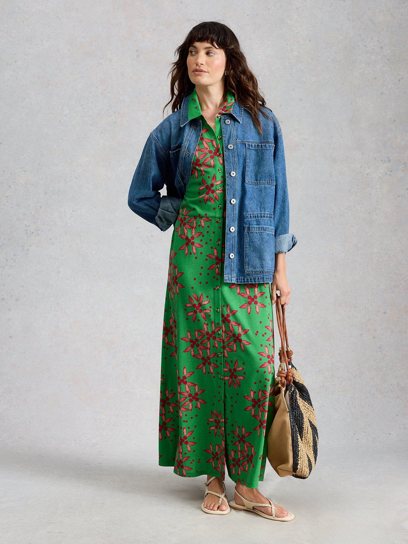 Image 3 of 6 of White Stuff Rua Maxi Jersey Shirt Dress