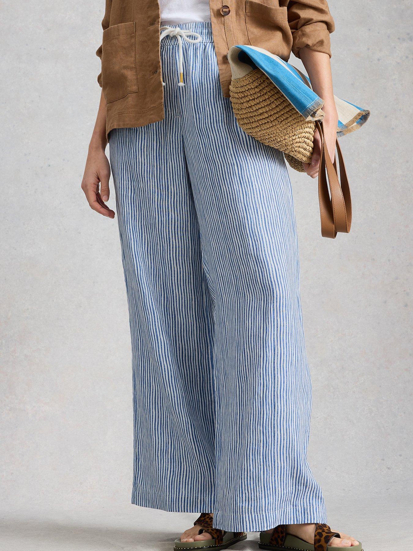 White Stuff Ally Linen Wide Leg Trouser