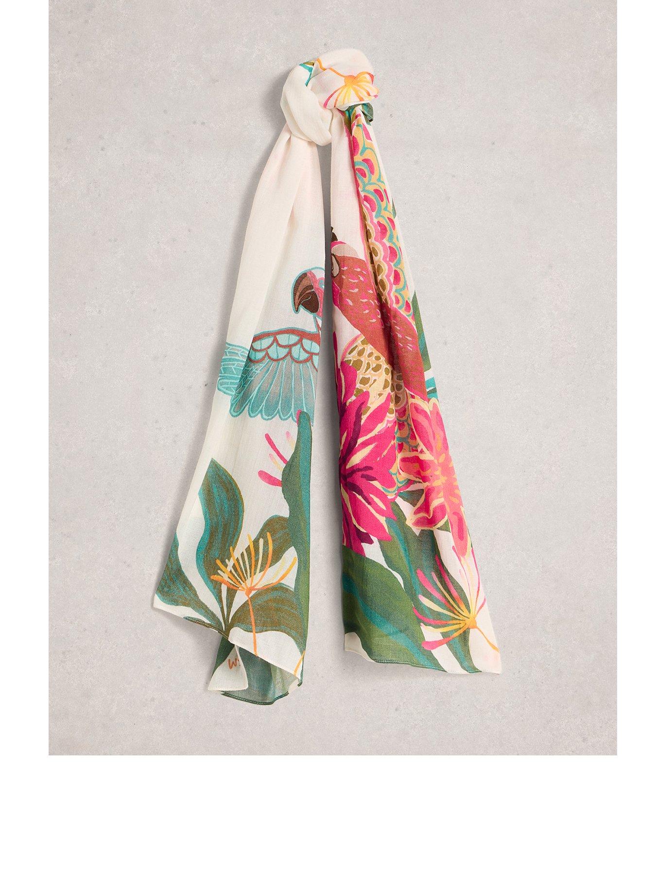 Image 1 of 4 of White Stuff Lily Printed Scarf