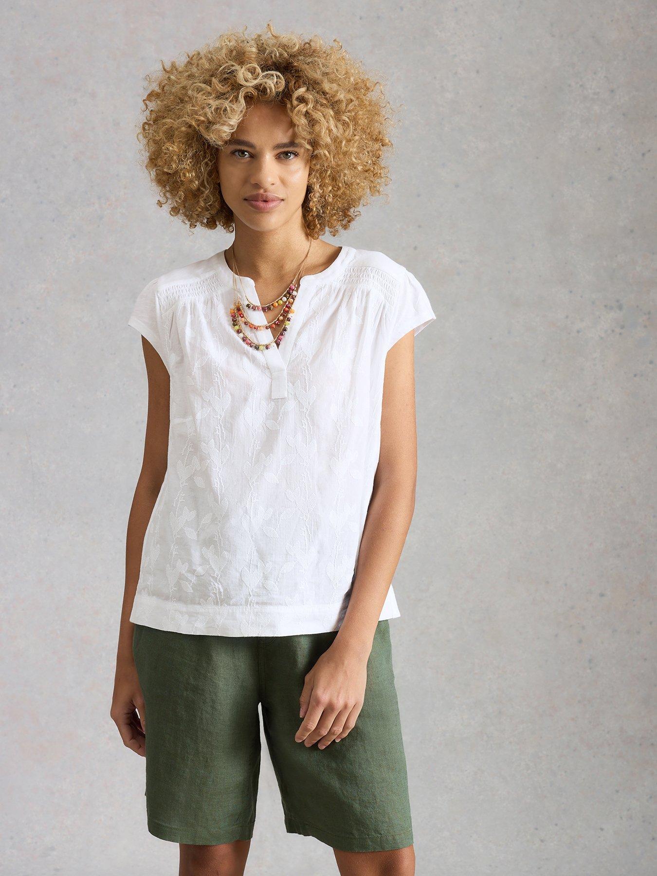 Image 1 of 6 of White Stuff Amelia Embroidery Top