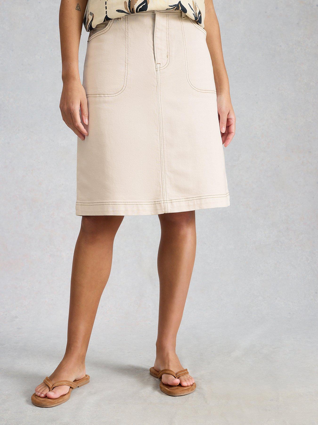 White Stuff Tia Denim Skirt - White