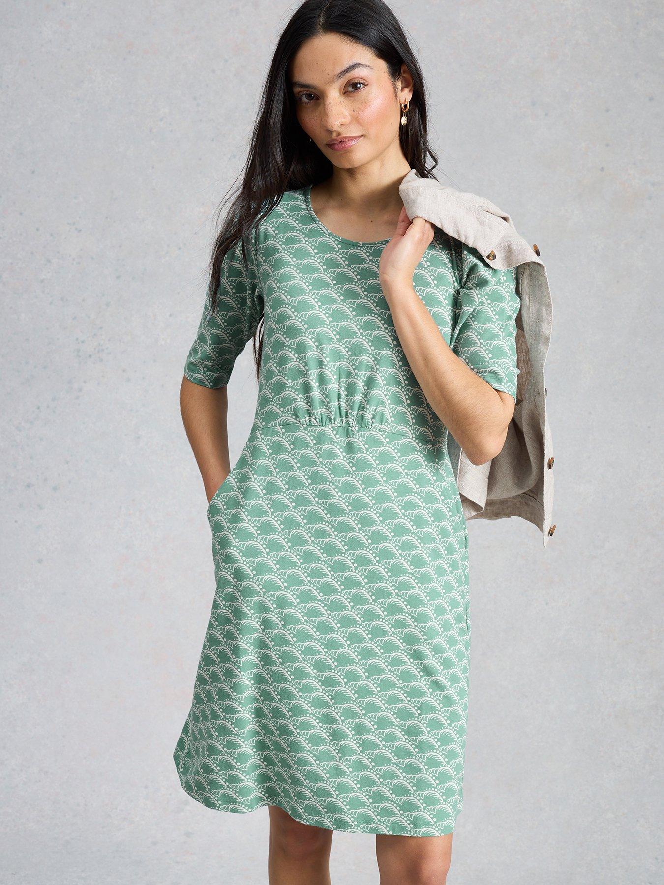 White Stuff Olivia Jersey Dress - Green