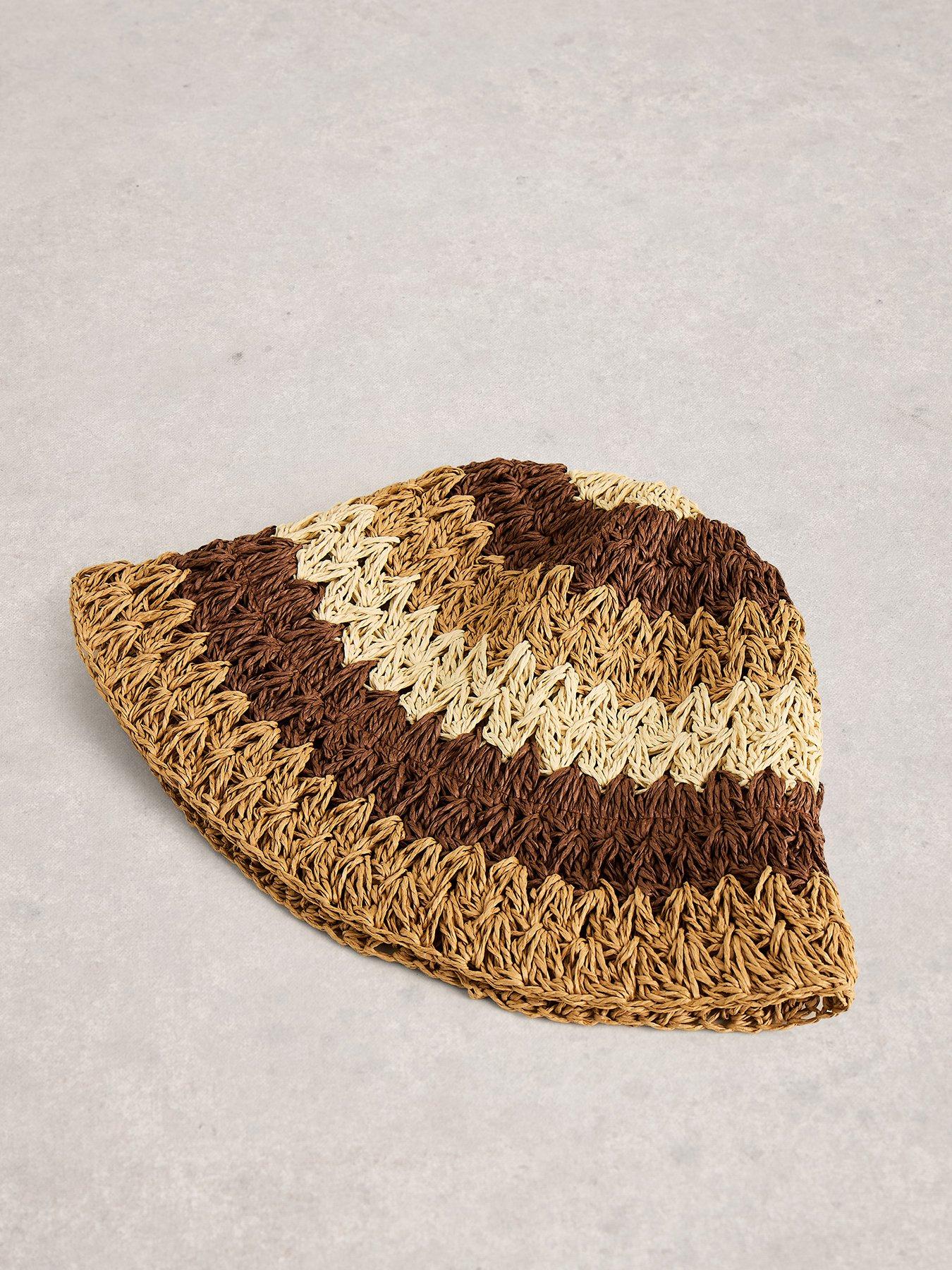 Image 2 of 2 of White Stuff Block Stripe Bucket Hat - Brown