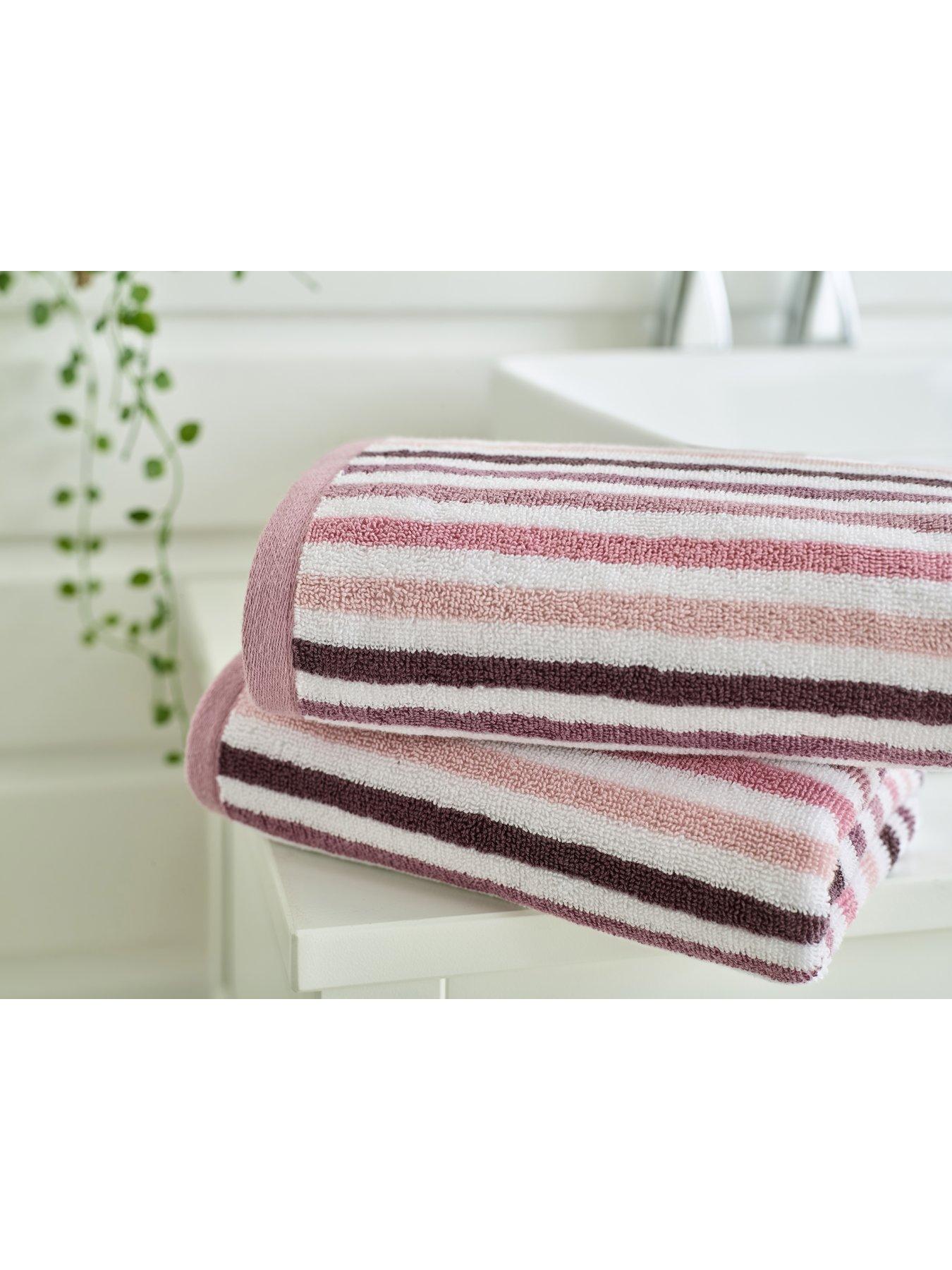 Image 3 of 3 of Deyongs Bliss Linear Stripe Hand Towel -&nbsp;Pink