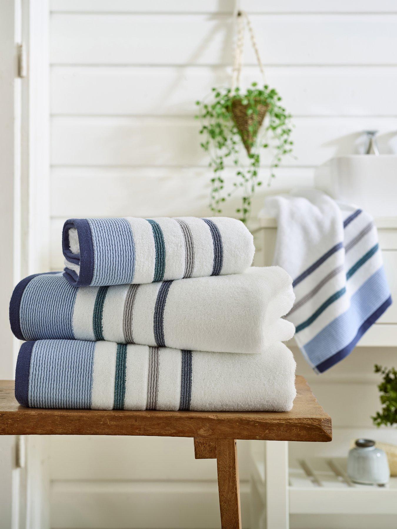 Deyongs Portland Stripe Supersoft Bath Sheet Oceanic