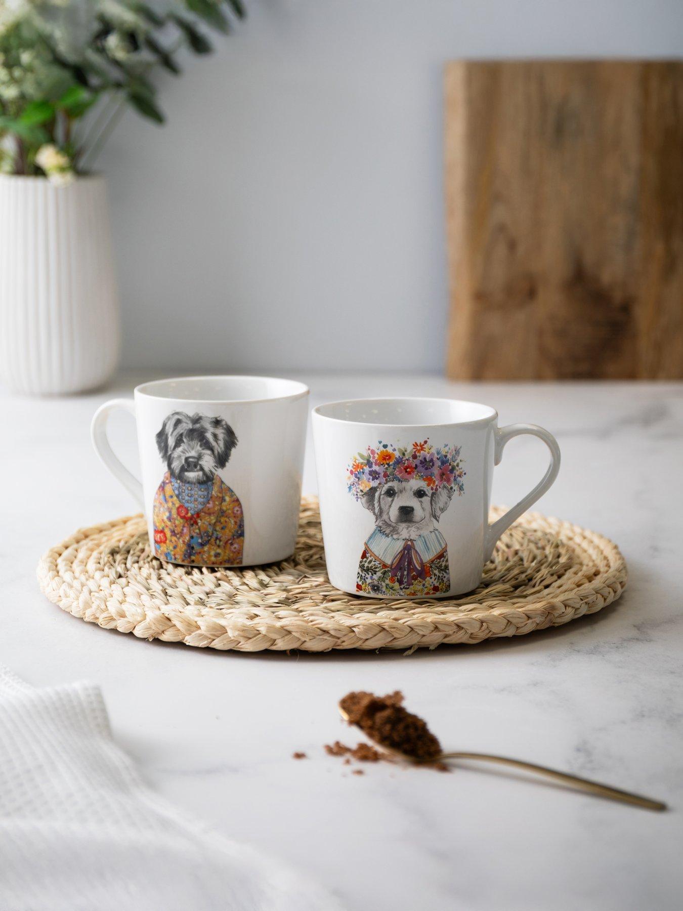 Mikasa TipperleyHill Fine China Mugs Cockapoo Dog Print - Set of 2 | Very
