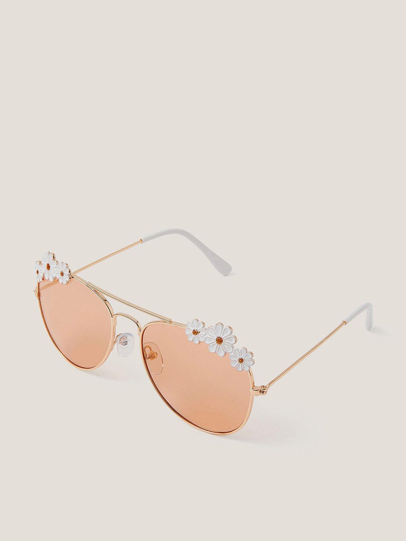Image 1 of 3 of Monsoon Girls Daisy Aviator Sunglasses - Multi