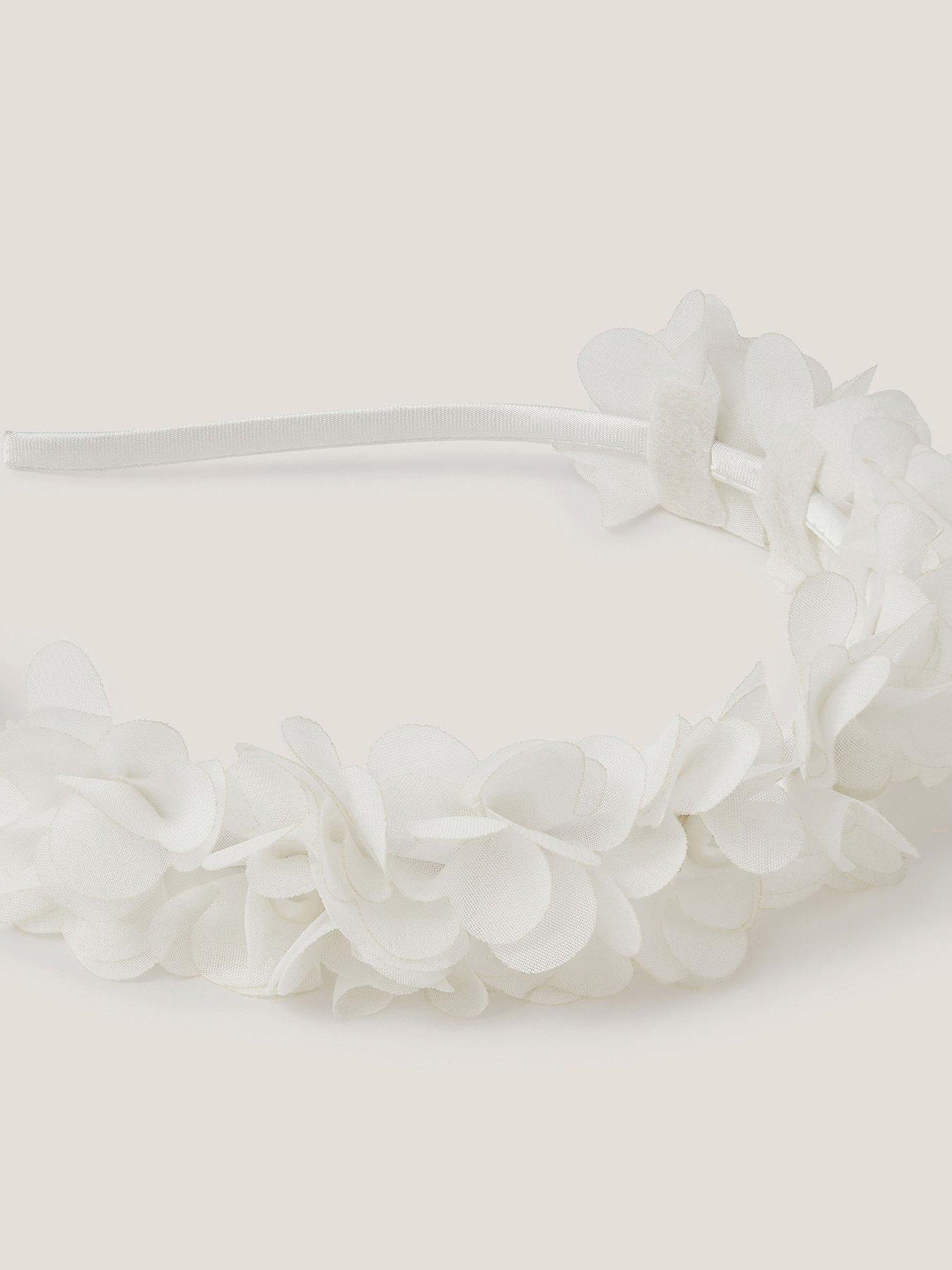 Image 2 of 2 of Monsoon Girls Corsage Floral Pearl Headband - Ivory