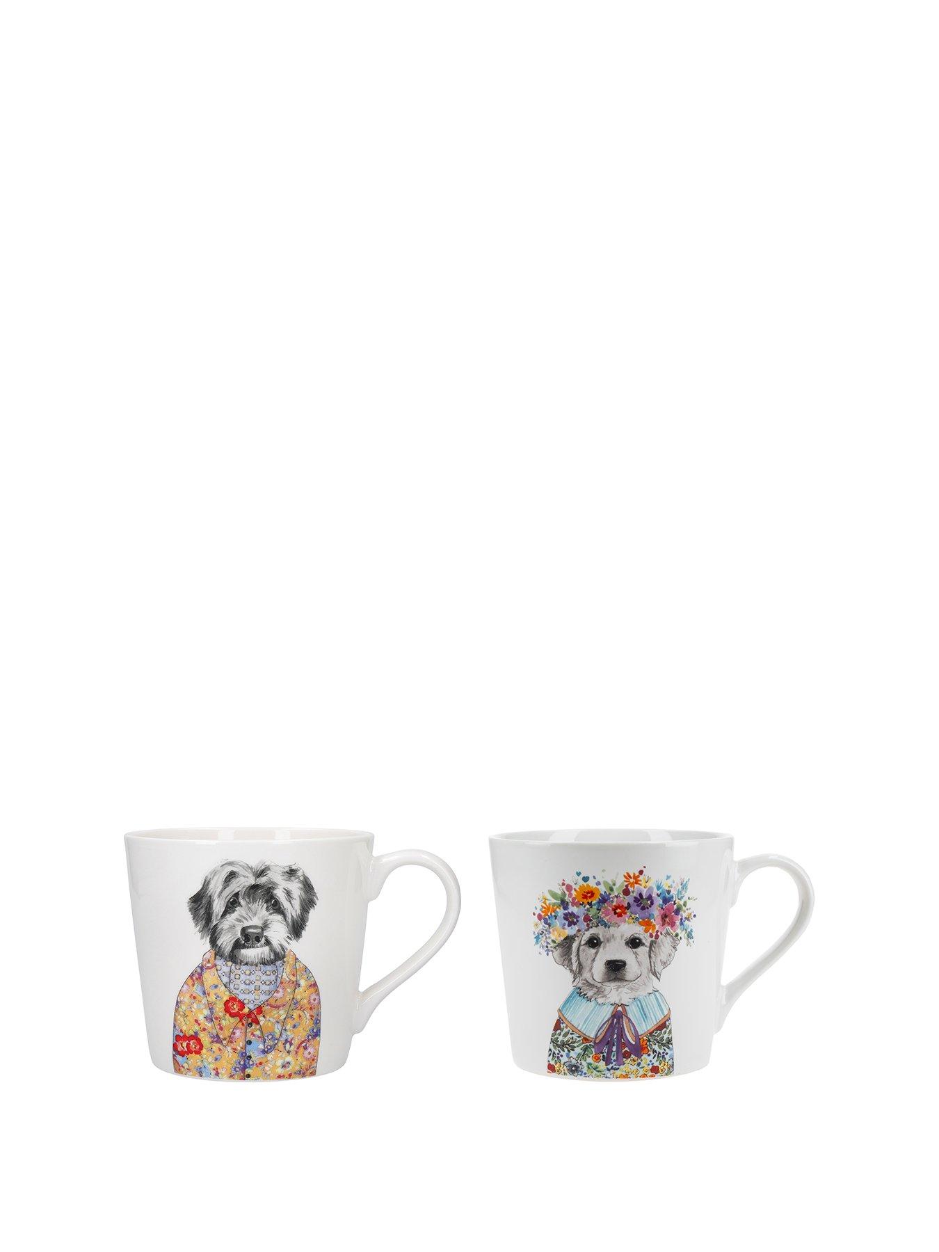 Mikasa Tipperleyhill China Mugs, Dogs, Set of 2