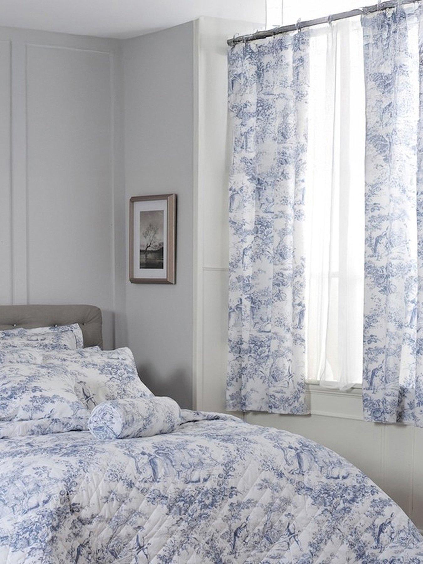 The Lyndon Co: TLC 2021 Toile De Jouy Curtains 137cm Blue