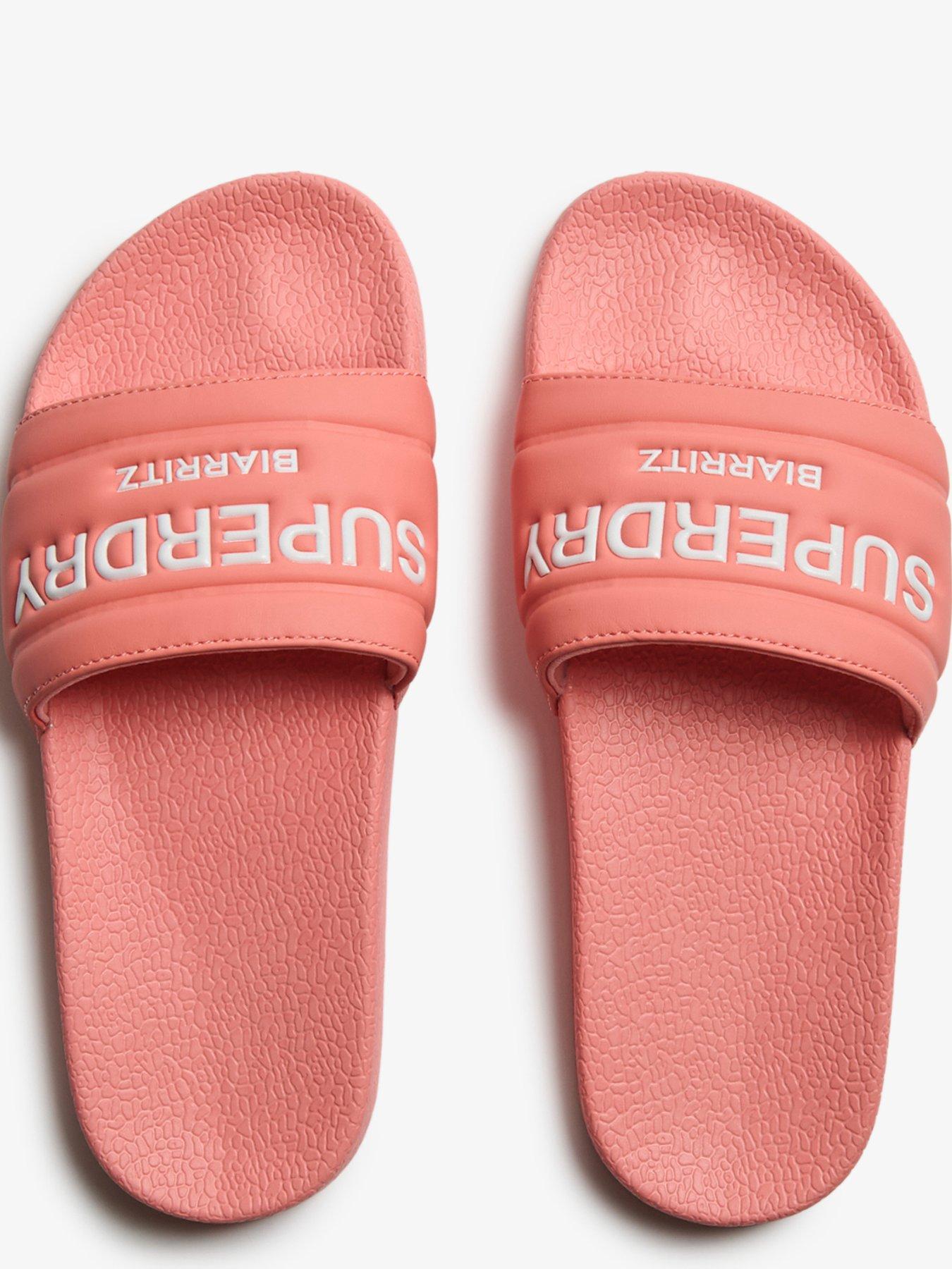 Image 4 of 7 of Superdry Destination Pool Sliders - Pink