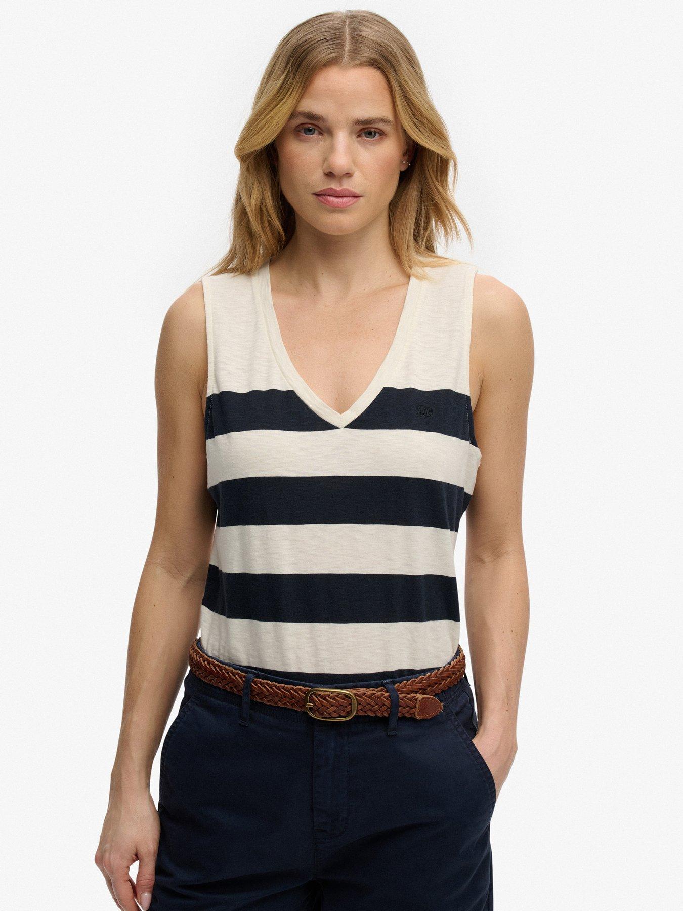 Superdry Studios V Neck Vest - White