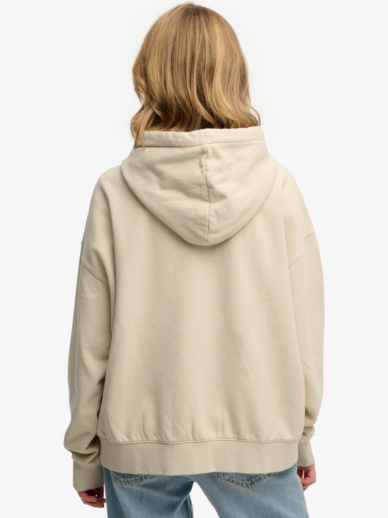 Image 2 of 5 of Superdry Luxe Casual Relaxed Hood - Beige