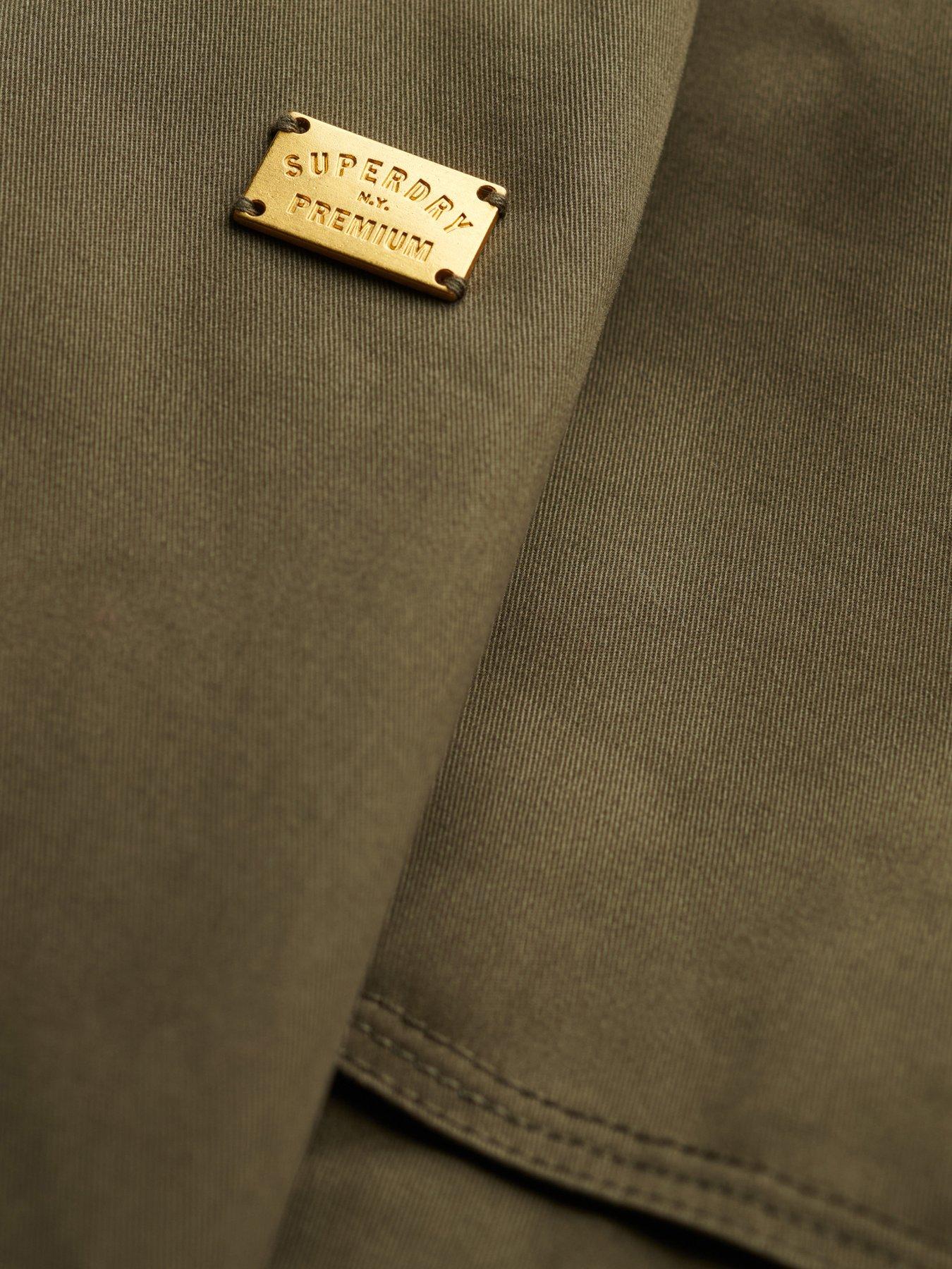 Image 7 of 7 of Superdry Short Trench Coat - Green