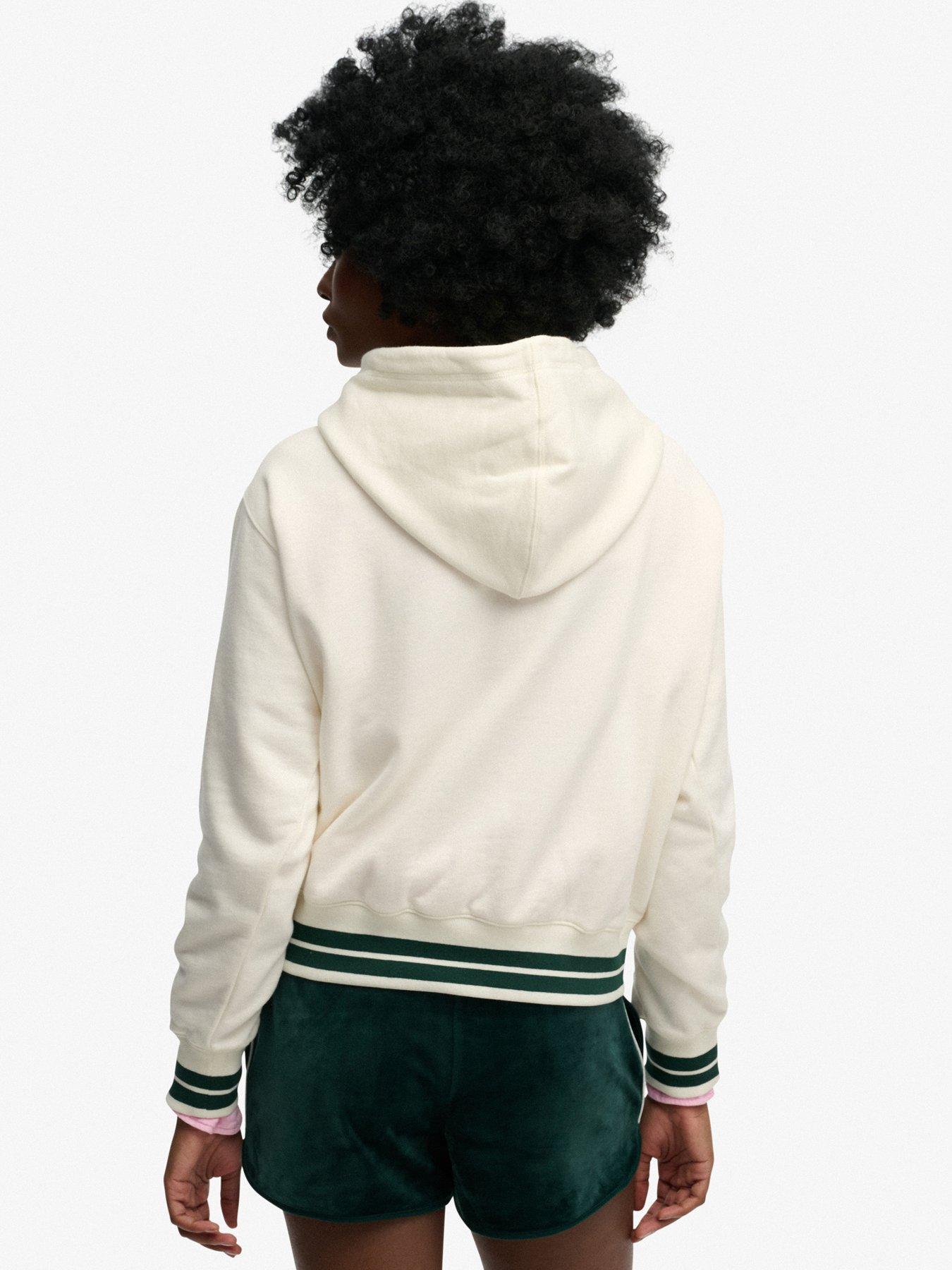Image 2 of 5 of Superdry Country Club Varsity Hoodie - Cream