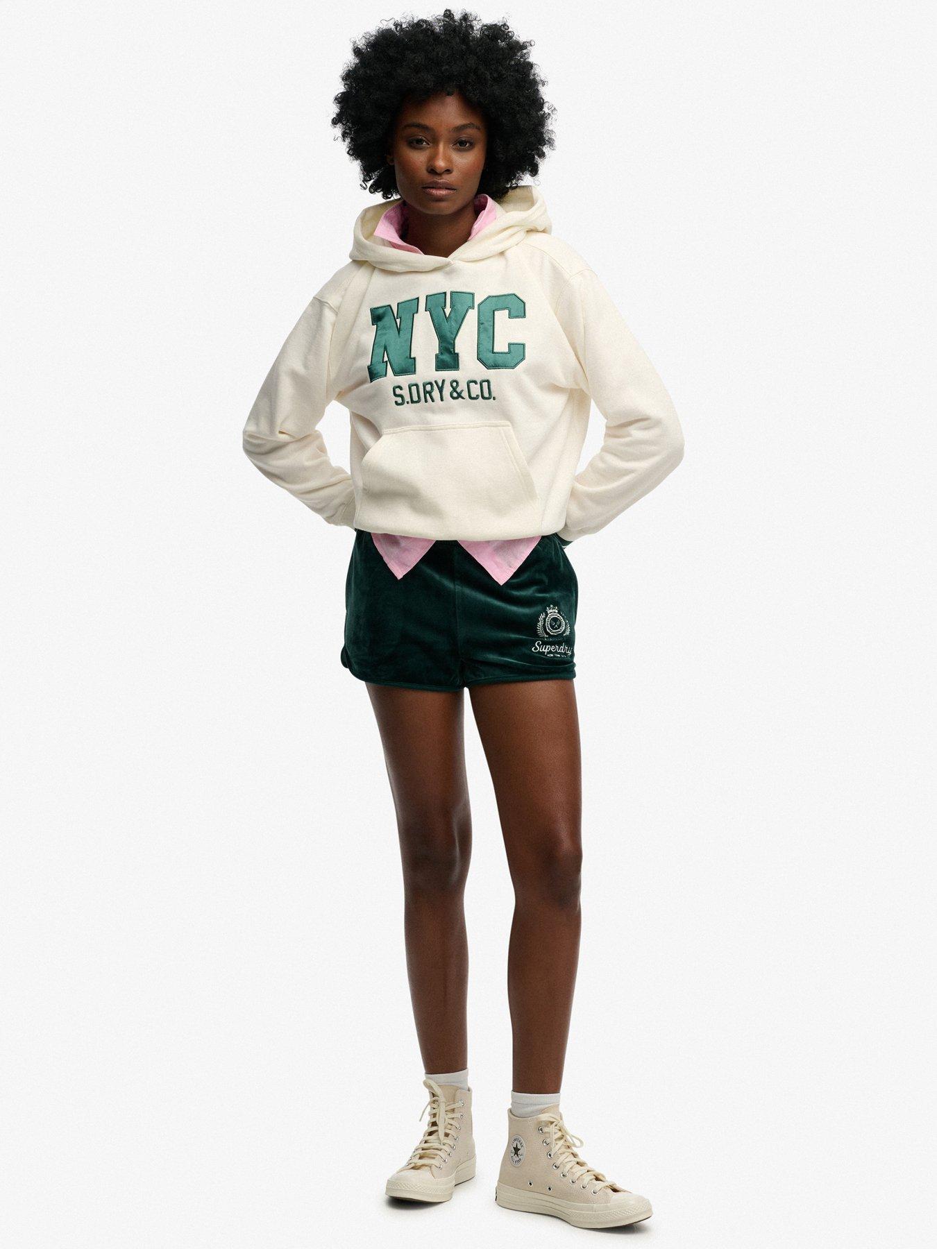 Image 3 of 5 of Superdry Country Club Varsity Hoodie - Cream