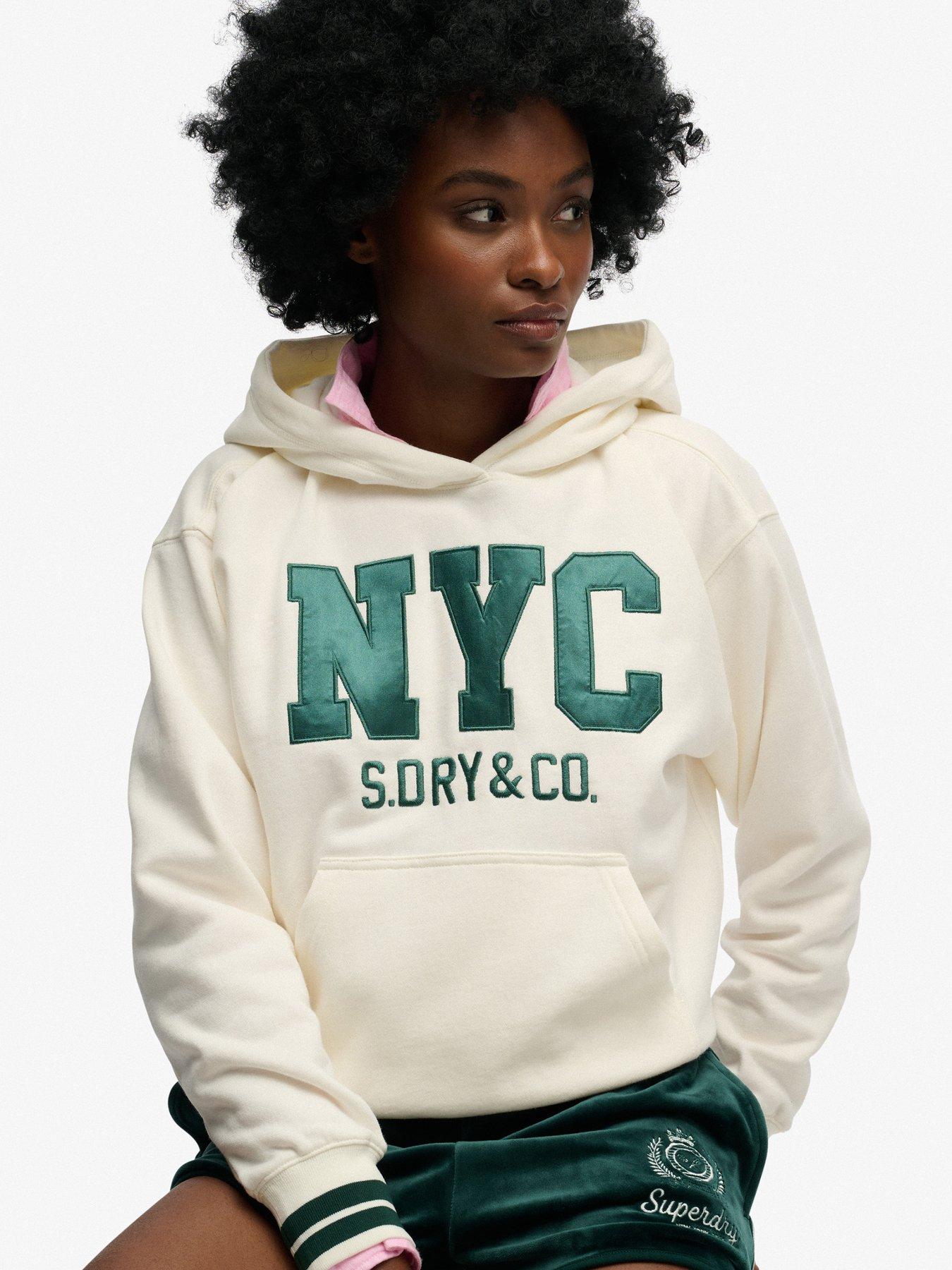 Image 5 of 5 of Superdry Country Club Varsity Hoodie - Cream