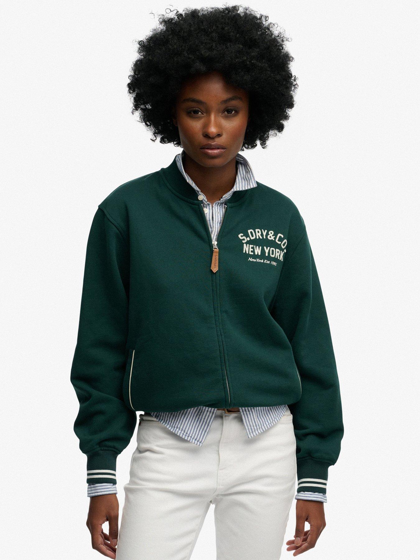 Superdry Country Club Jersey Bomber - Green