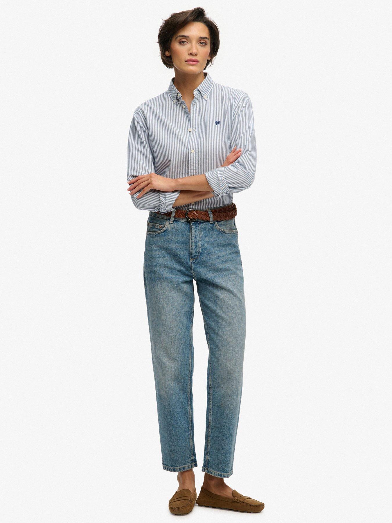 Image 3 of 7 of Superdry Slim Oxford Shirt - Blue