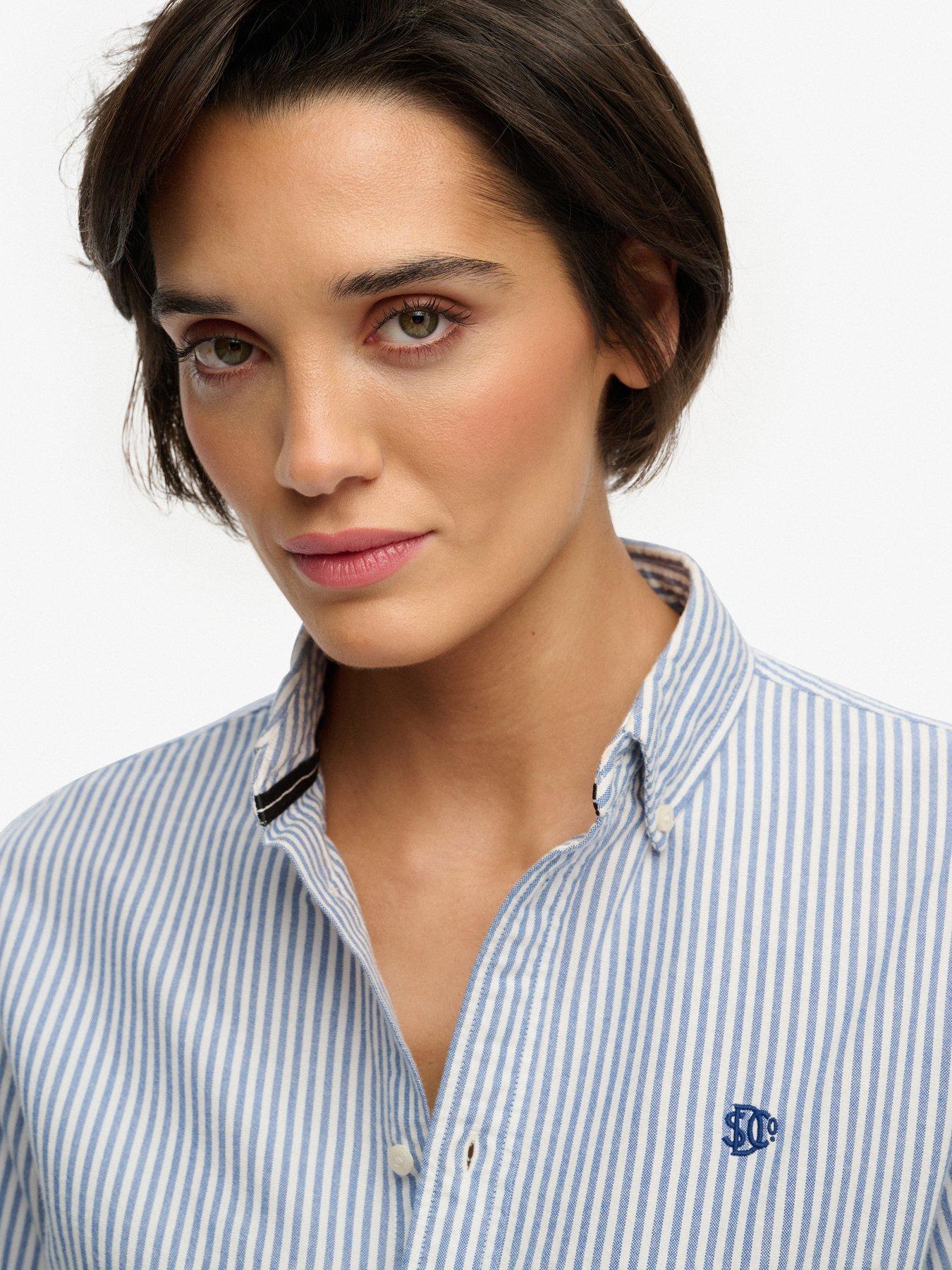 Image 4 of 7 of Superdry Slim Oxford Shirt - Blue
