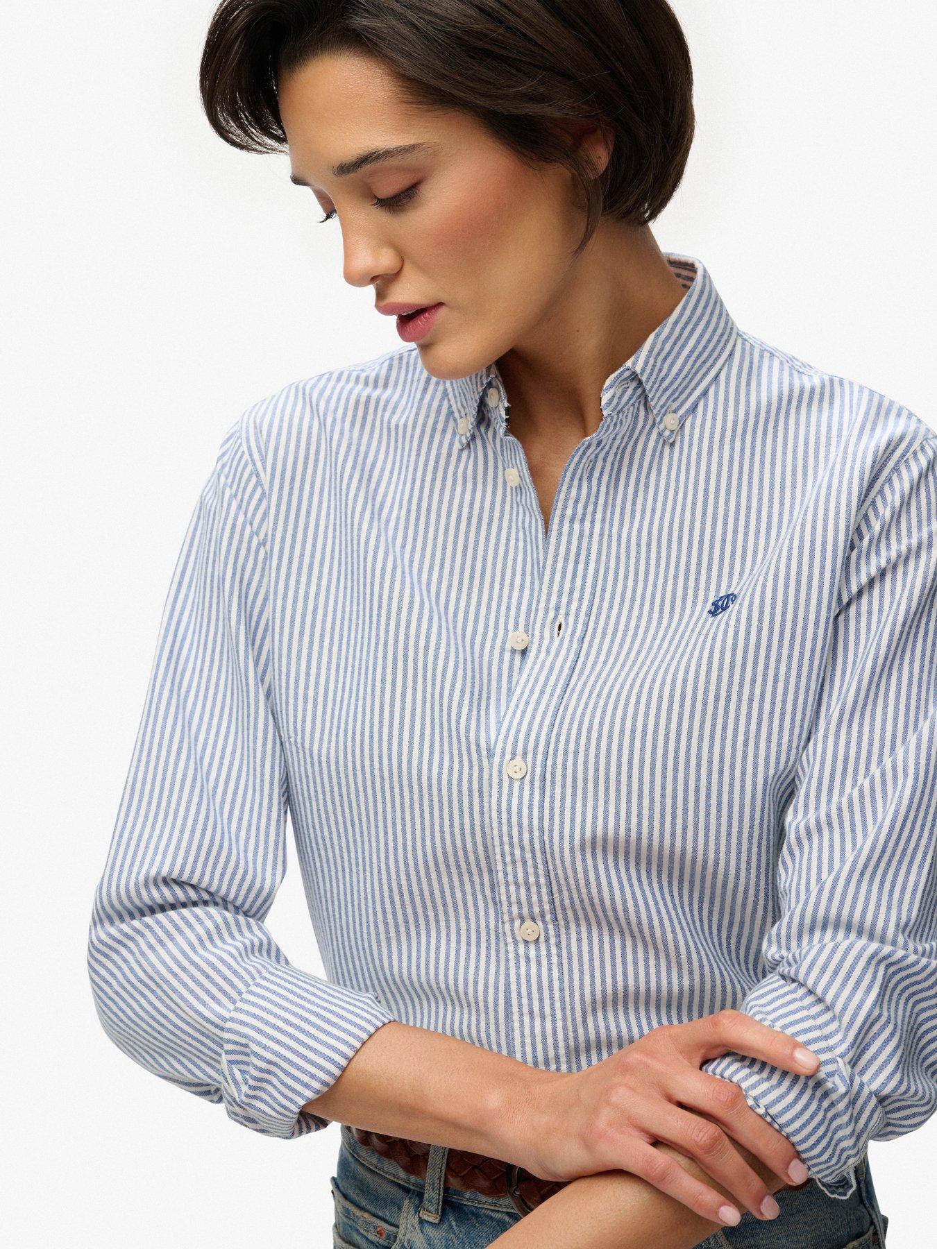 Image 6 of 7 of Superdry Slim Oxford Shirt - Blue