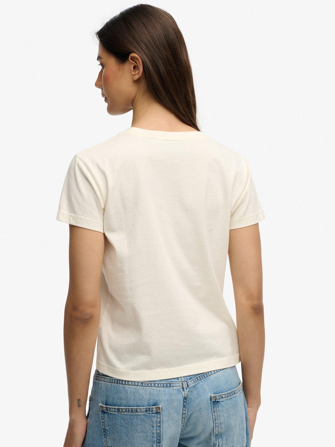 Image 2 of 5 of Superdry Athletic Essentials Fitted Graphic T-Shirt - White