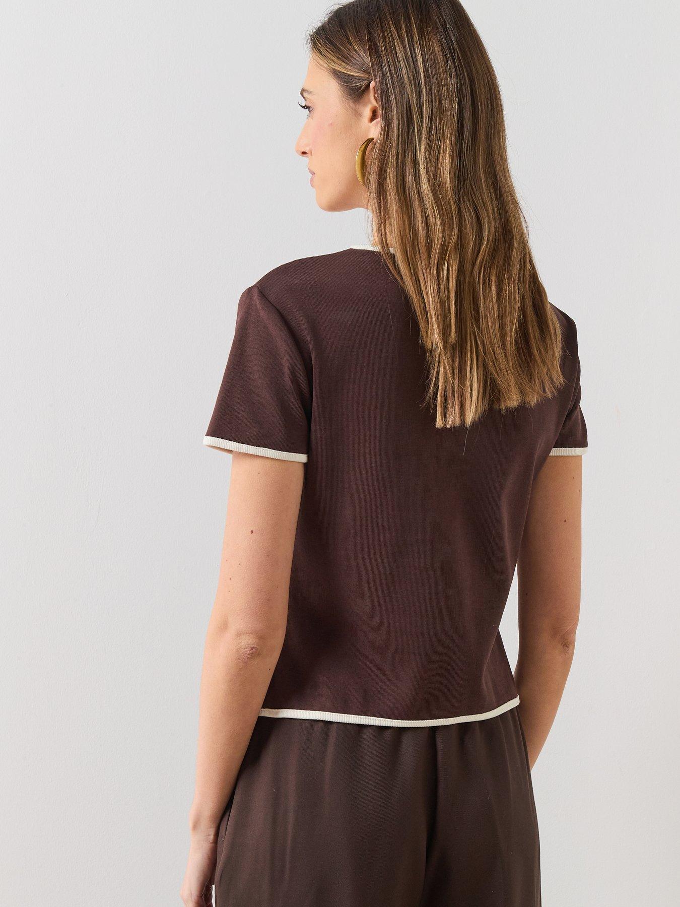 Image 2 of 6 of Mango Portbi Top - Brown