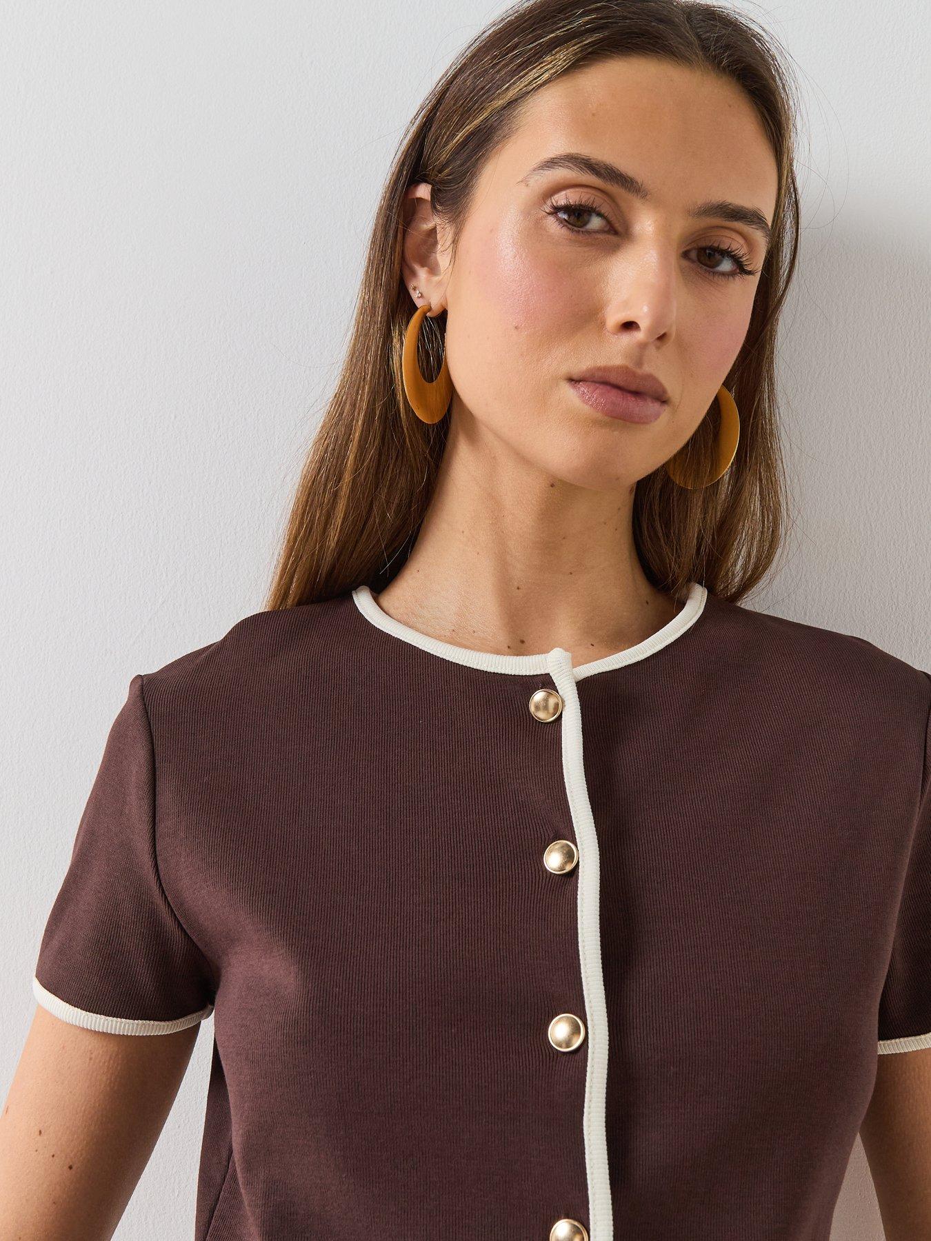 Image 4 of 6 of Mango Portbi Top - Brown