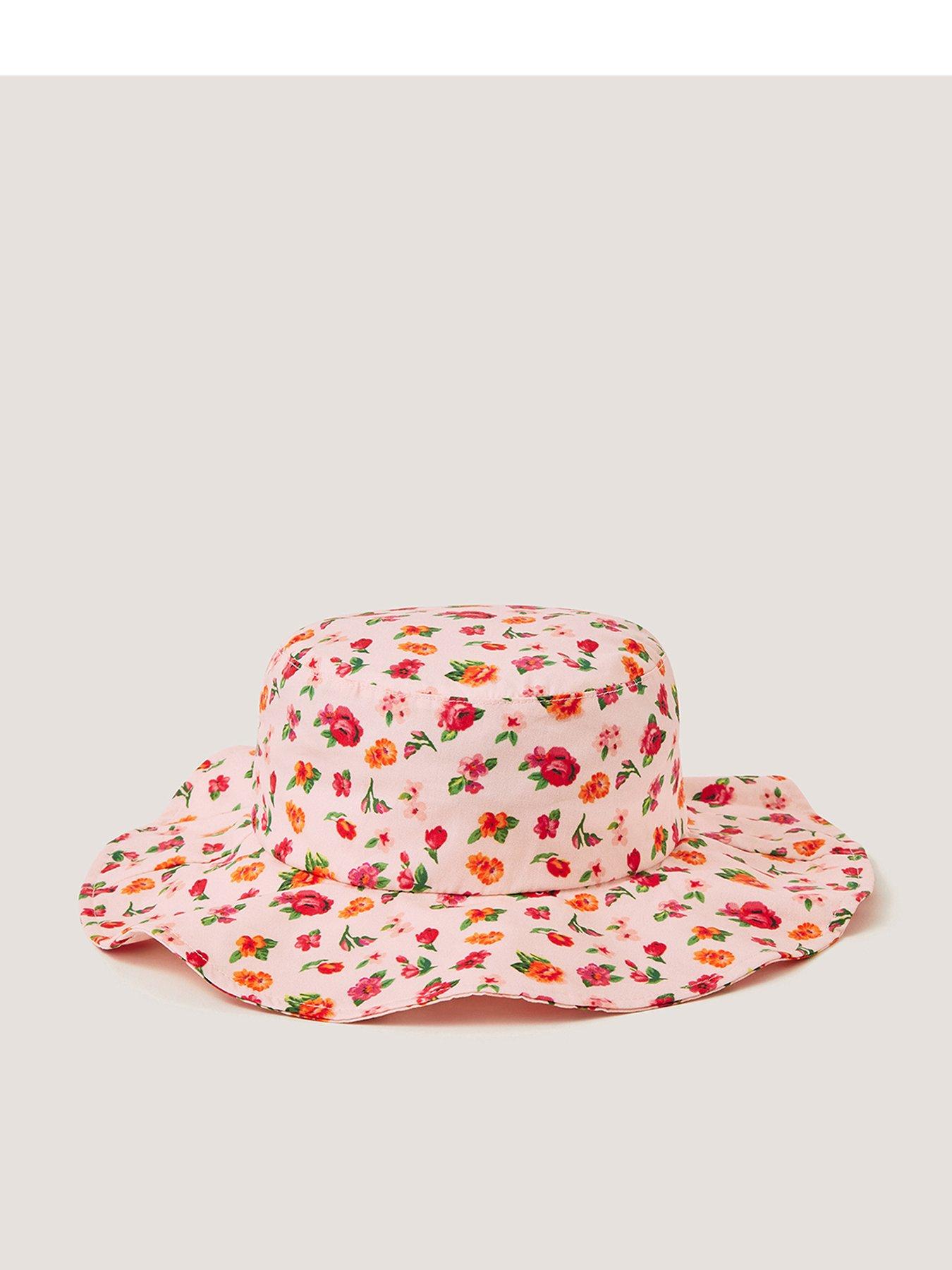 Monsoon Girls Floral Bow Bucket Hat - Multi