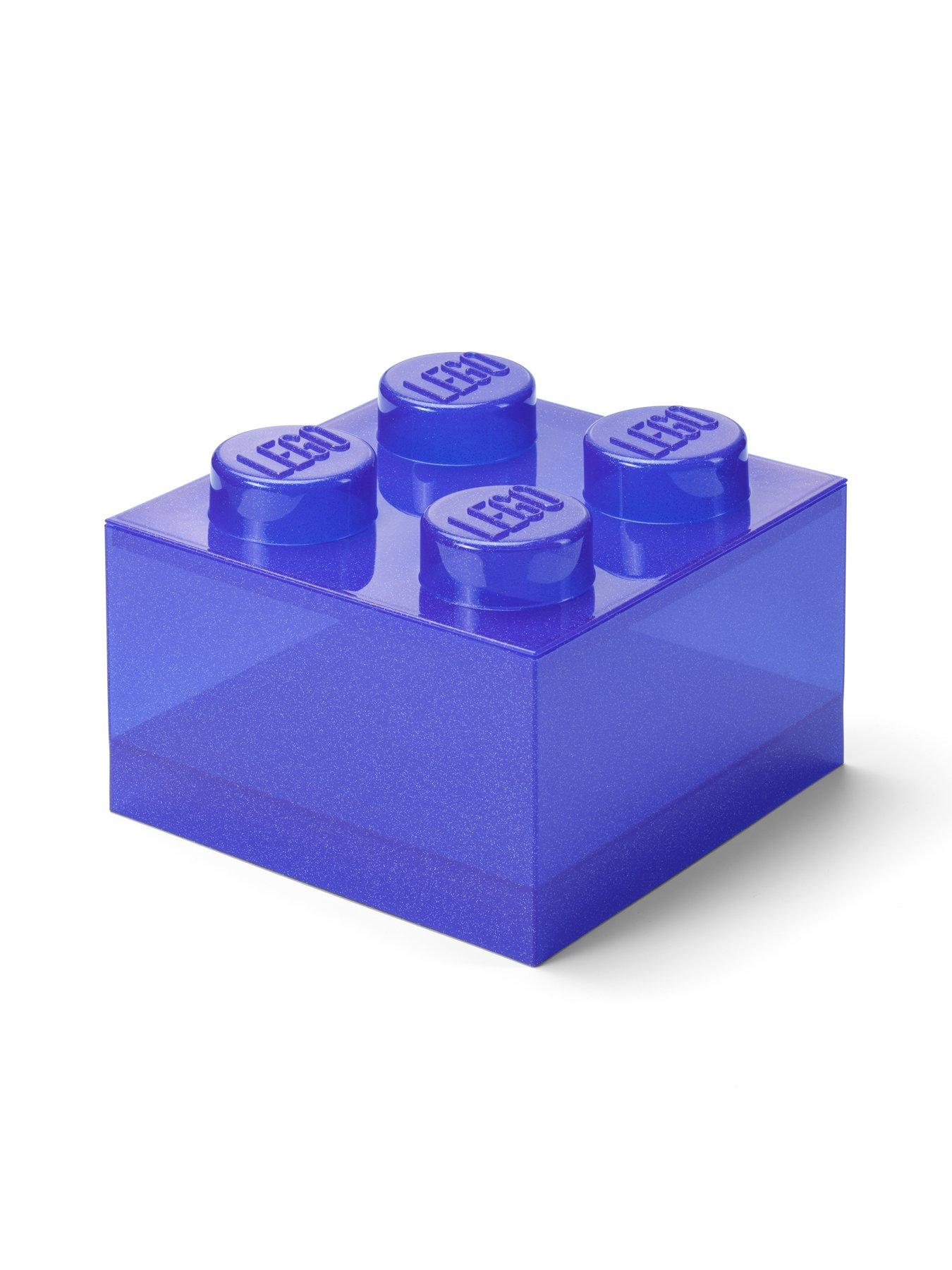 Image 3 of 4 of LEGO Storage Brick 4 Top Lid Glitter Violet