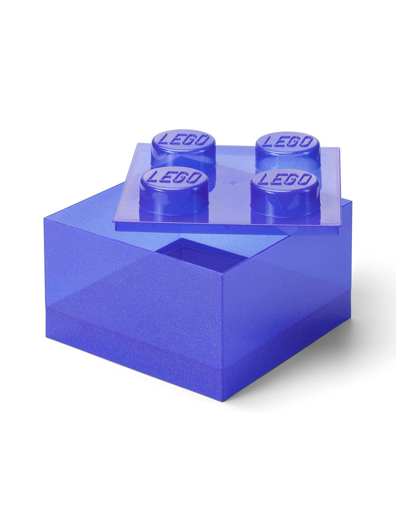 Image 4 of 4 of LEGO Storage Brick 4 Top Lid Glitter Violet