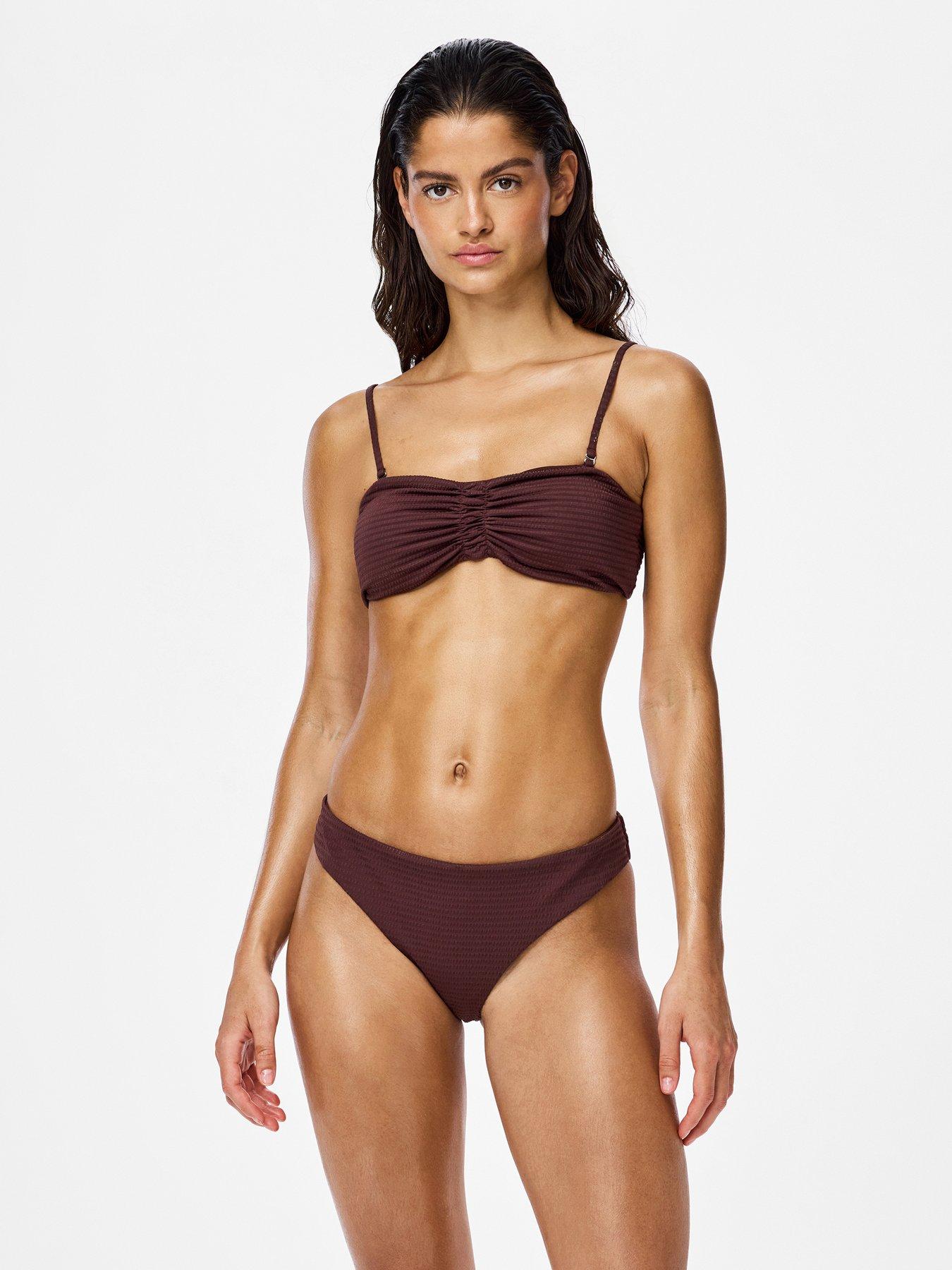 Image 1 of 4 of PIECES Pckaya Seersucker Bikini Brief - Red