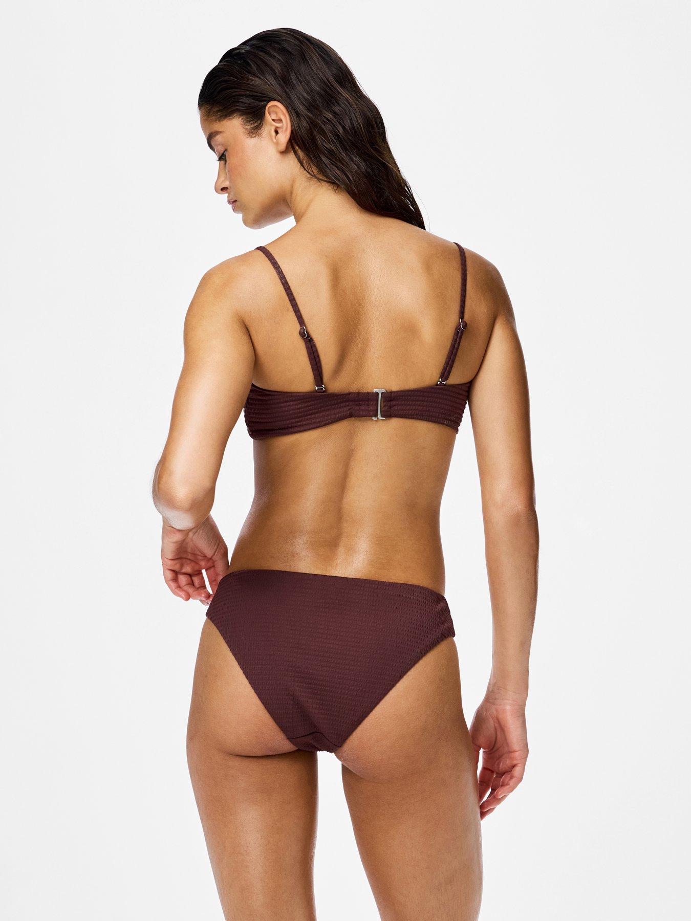 Image 2 of 4 of PIECES Pckaya Seersucker Bikini Brief - Red