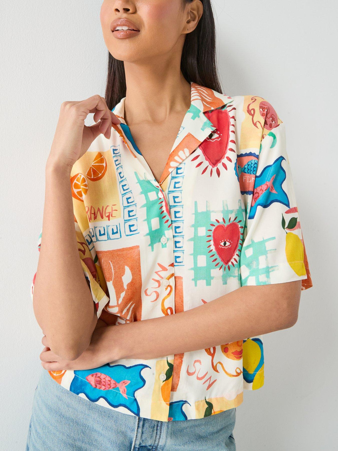 Image 5 of 5 of PIECES Pcklarisa Short Sleeve Shirt - White