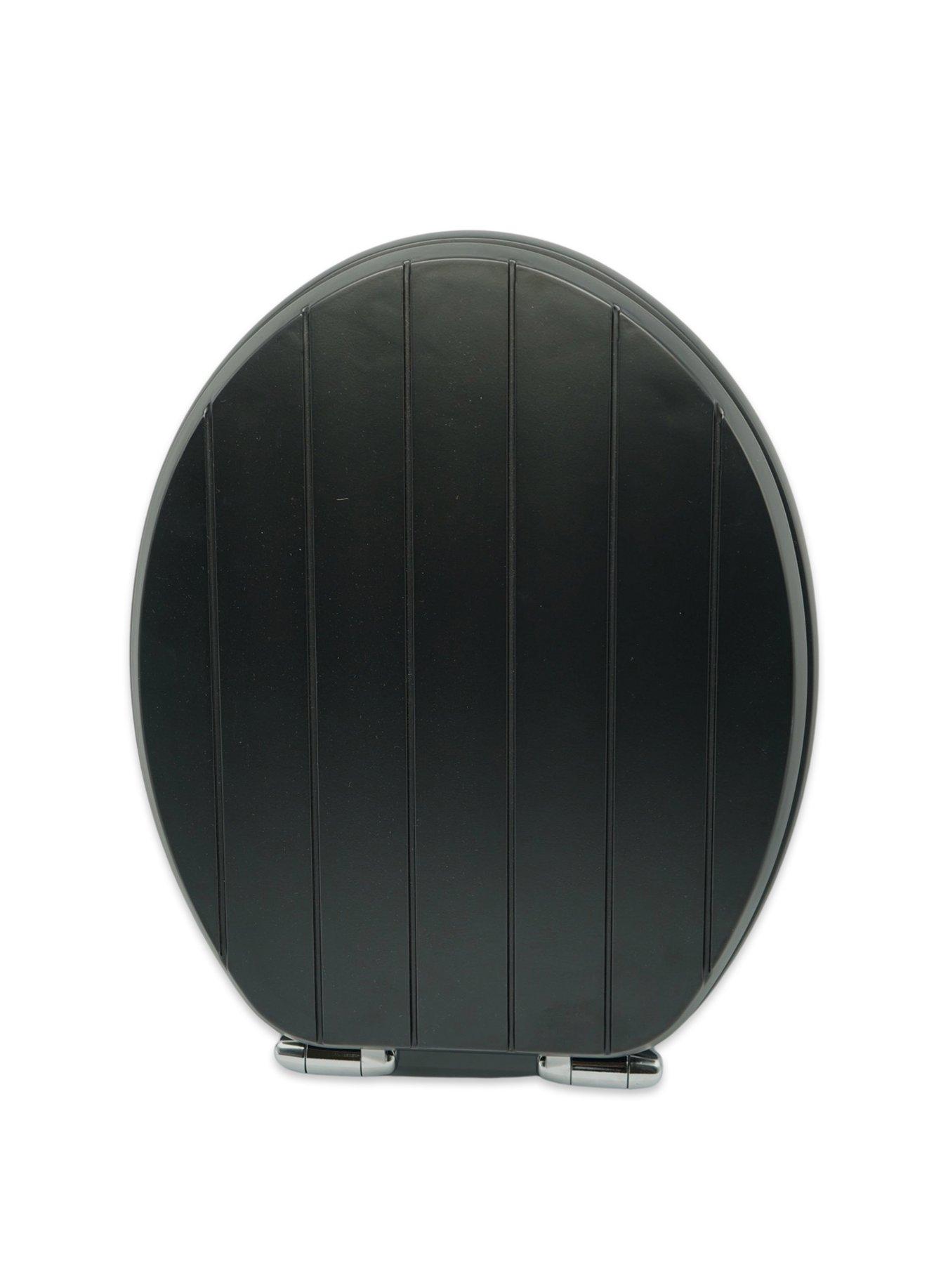 Image 2 of 3 of AQUALONA Tongue &amp; Groove Toilet Seat Black