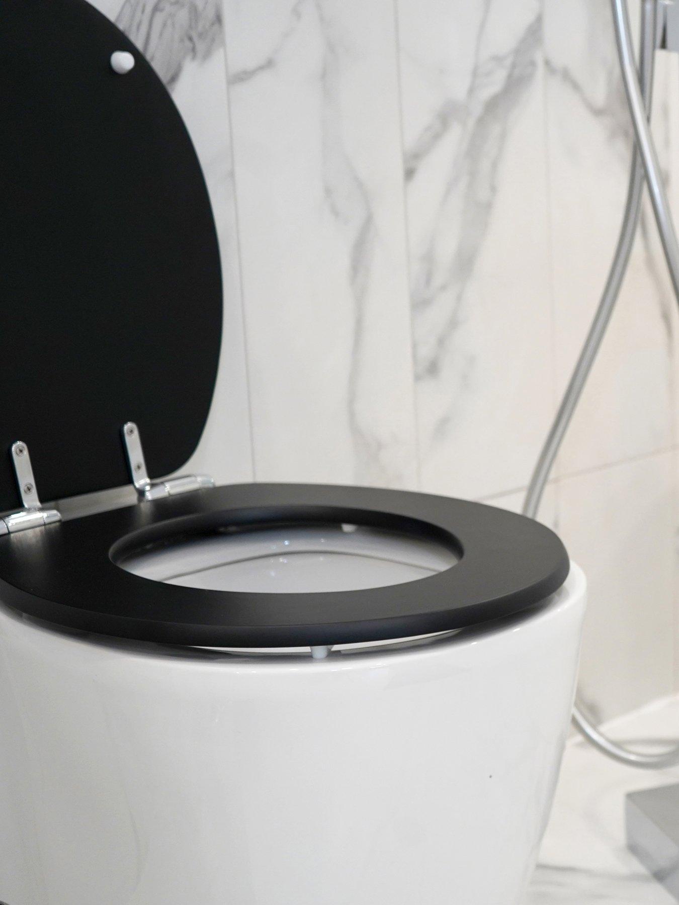 Image 3 of 3 of AQUALONA Tongue &amp; Groove Toilet Seat Black