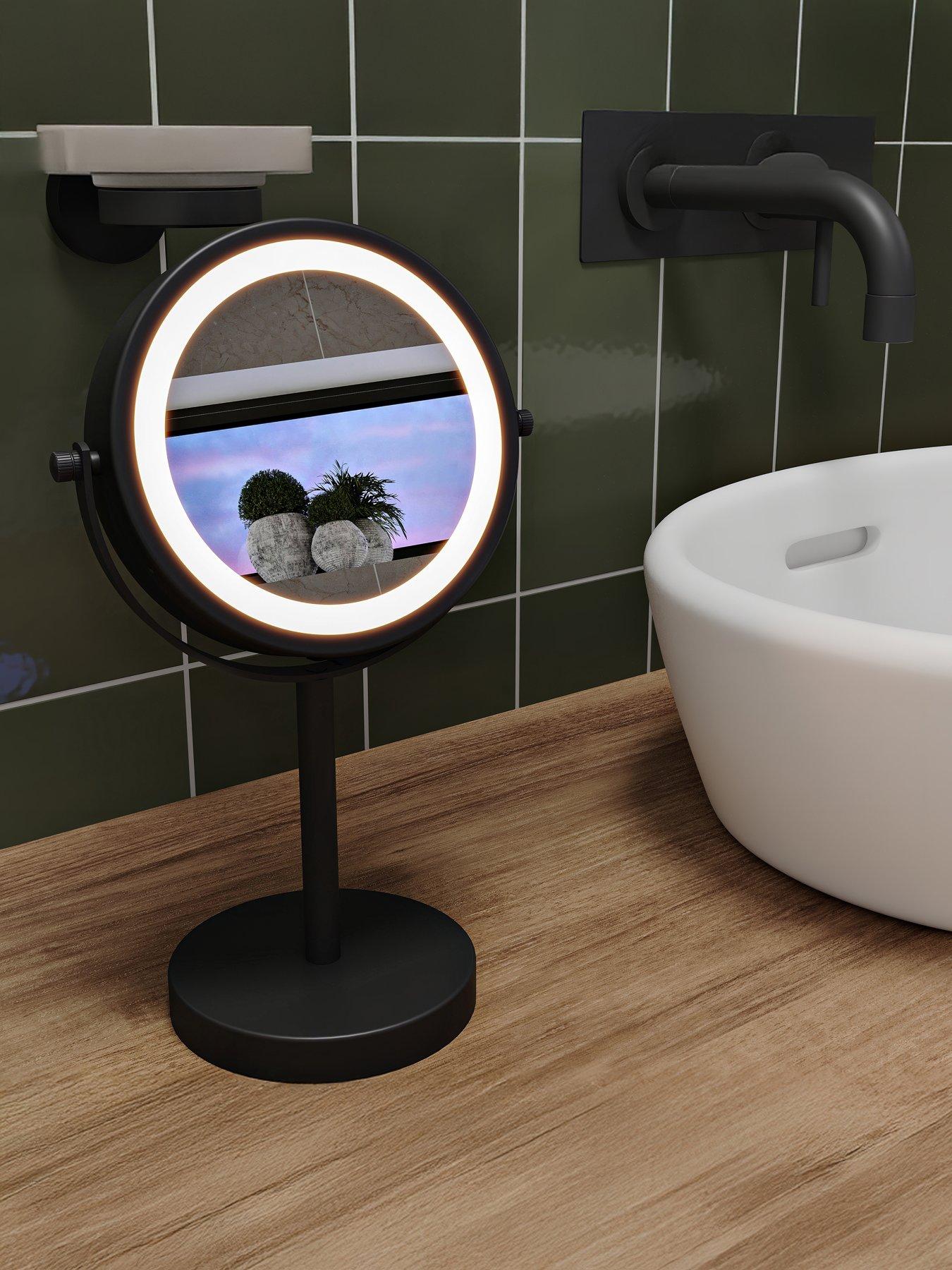 Image 1 of 5 of Croydex Black Led Makeup Mirror 3x Magnification