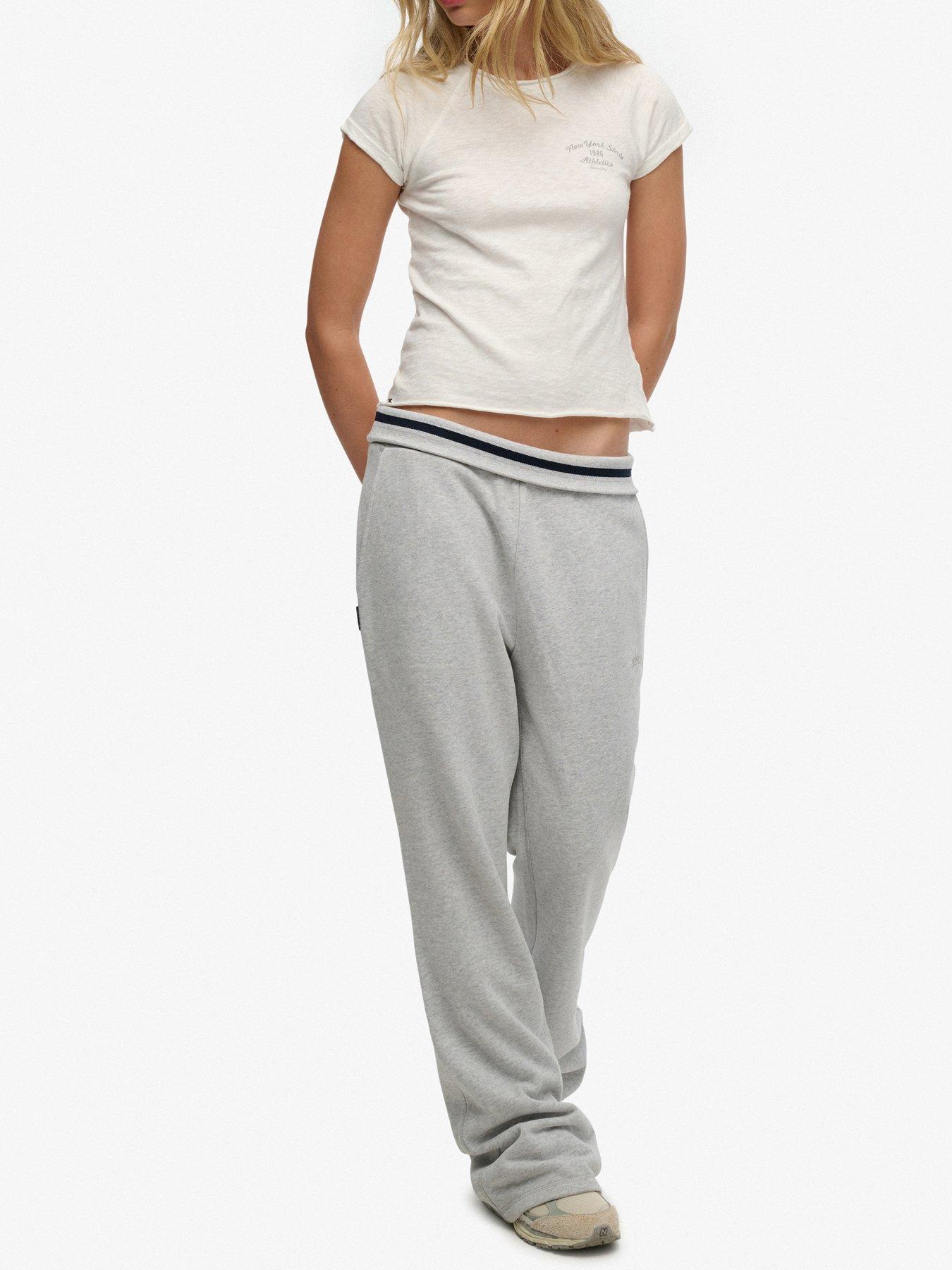 Image 3 of 7 of Superdry Essential Logo Low Rise Flare Jogger - Grey