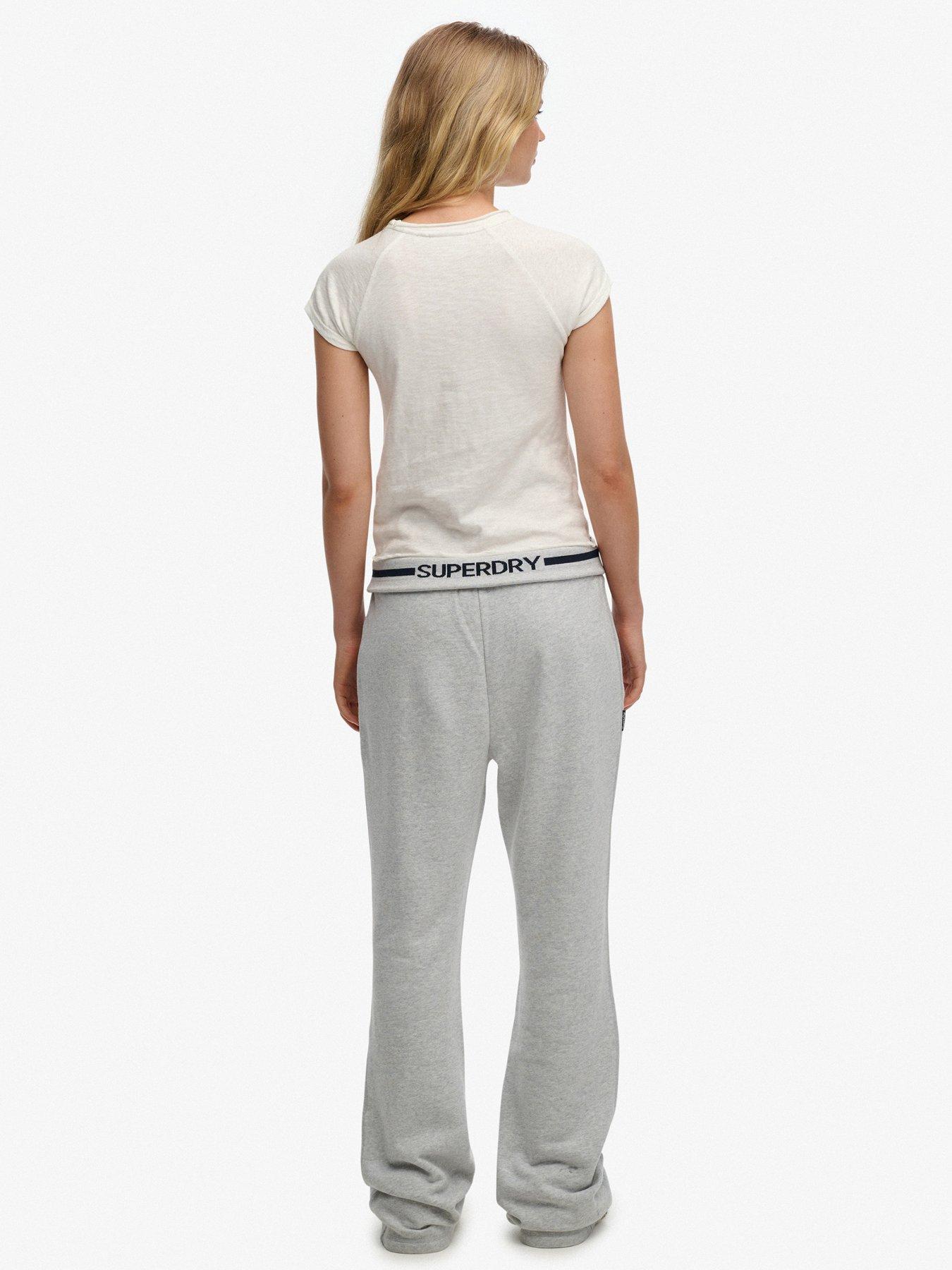 Image 4 of 7 of Superdry Essential Logo Low Rise Flare Jogger - Grey