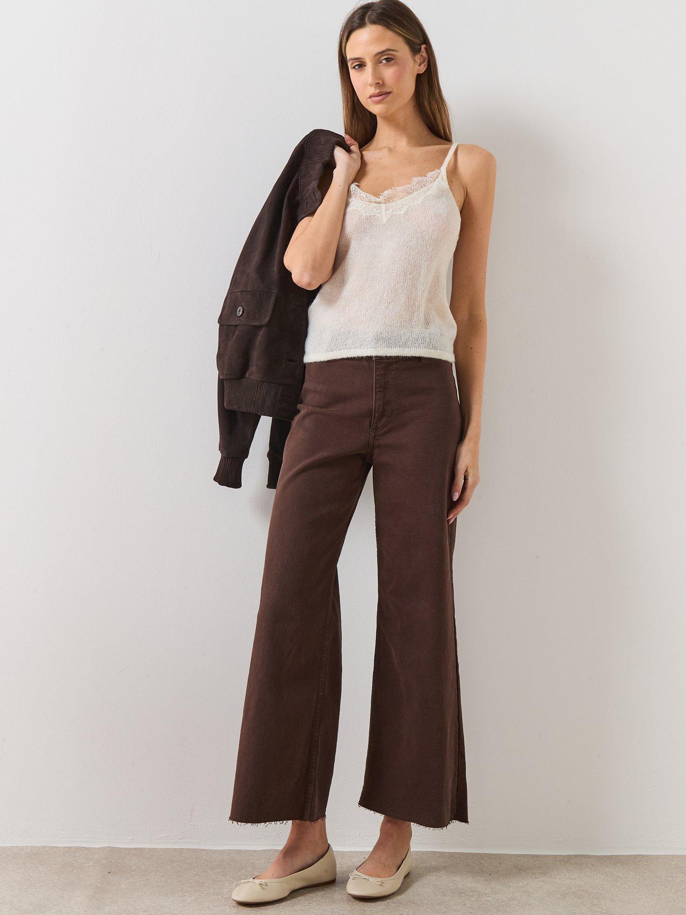 Image 3 of 5 of Mango Top With Lace Neck - Cream