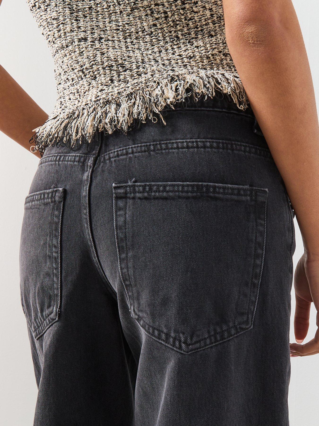Image 5 of 6 of Mango Mid-Rise Straight Jeans - Black