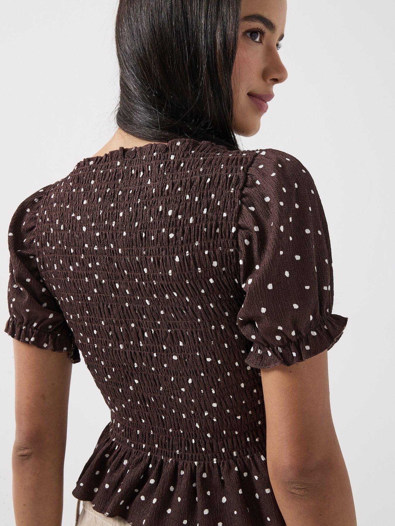 Image 2 of 6 of Only Onlmolly S/s Smock Top Jrs